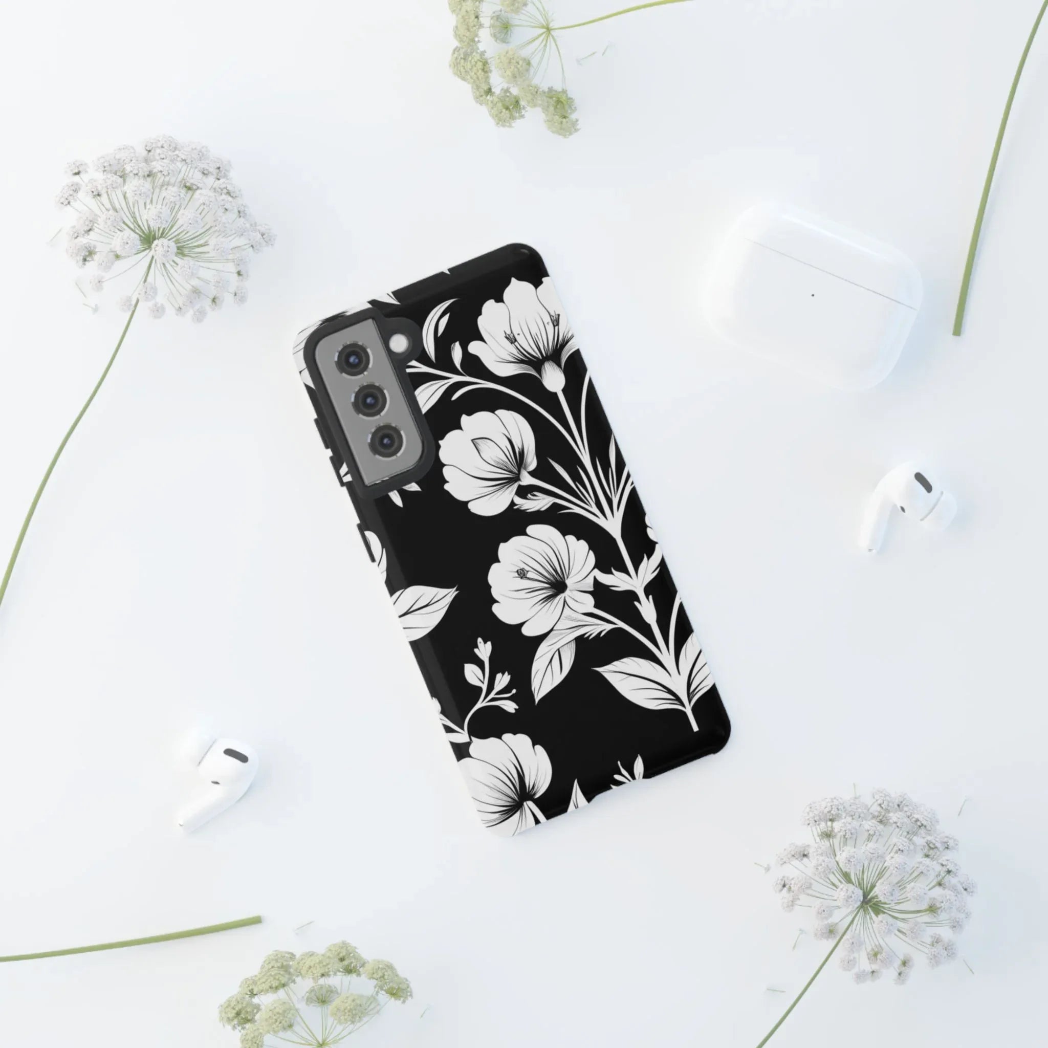 Elegant Floral Phone Case for Galaxy S20-S25 - KARARMDESIGN