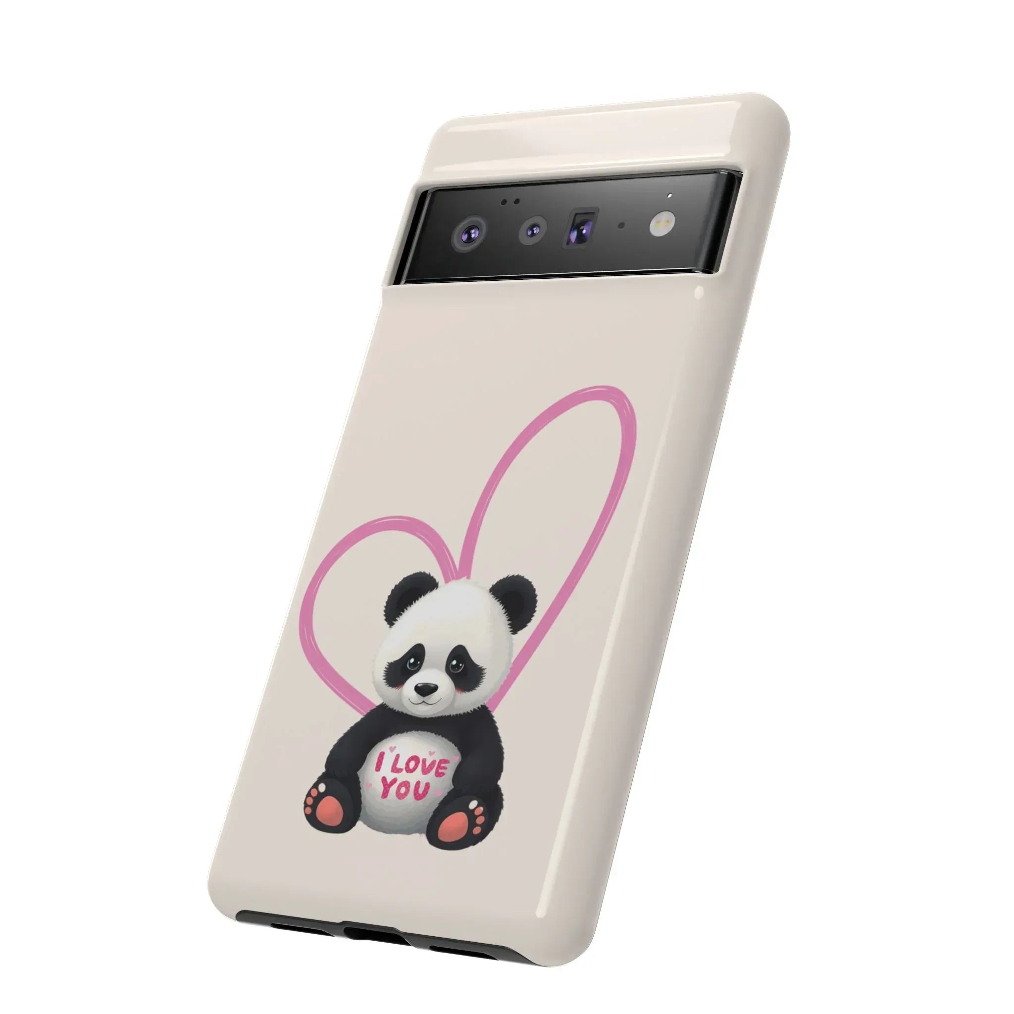 Cute Panda Heart Love Phone Case for Google Pixel up to 9 - KARARMDESIGN