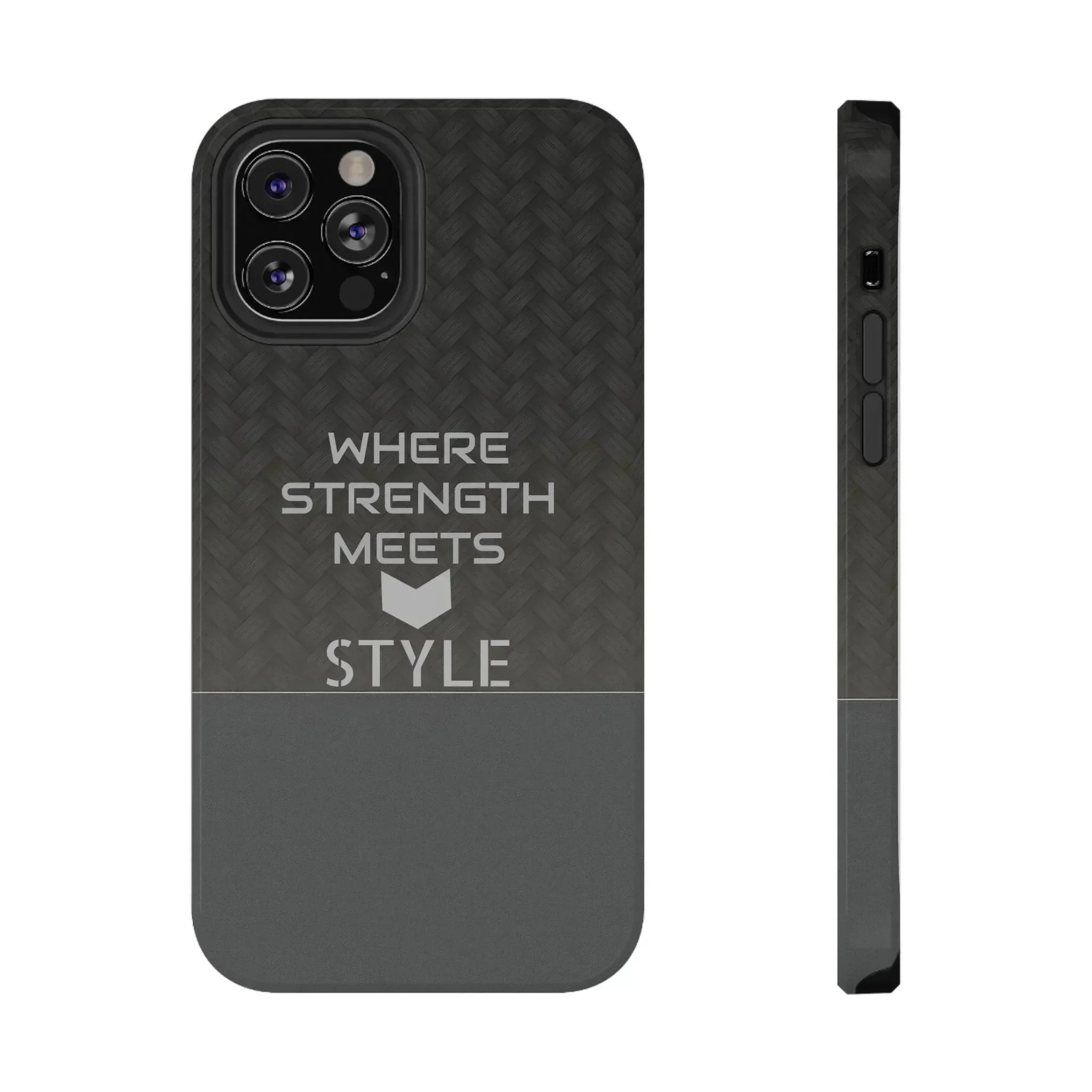 Gray Carbon Phone Case for iPhone 12-16 and Galaxy S21-S22 - KARARMDESIGN