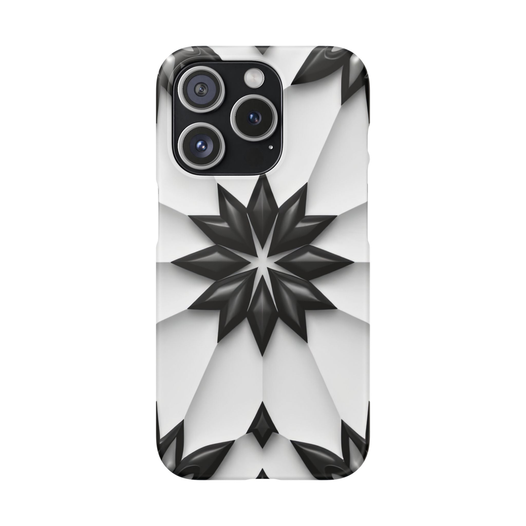 Black & White Geometric Snap Case for iPhone & Samsung Galaxy