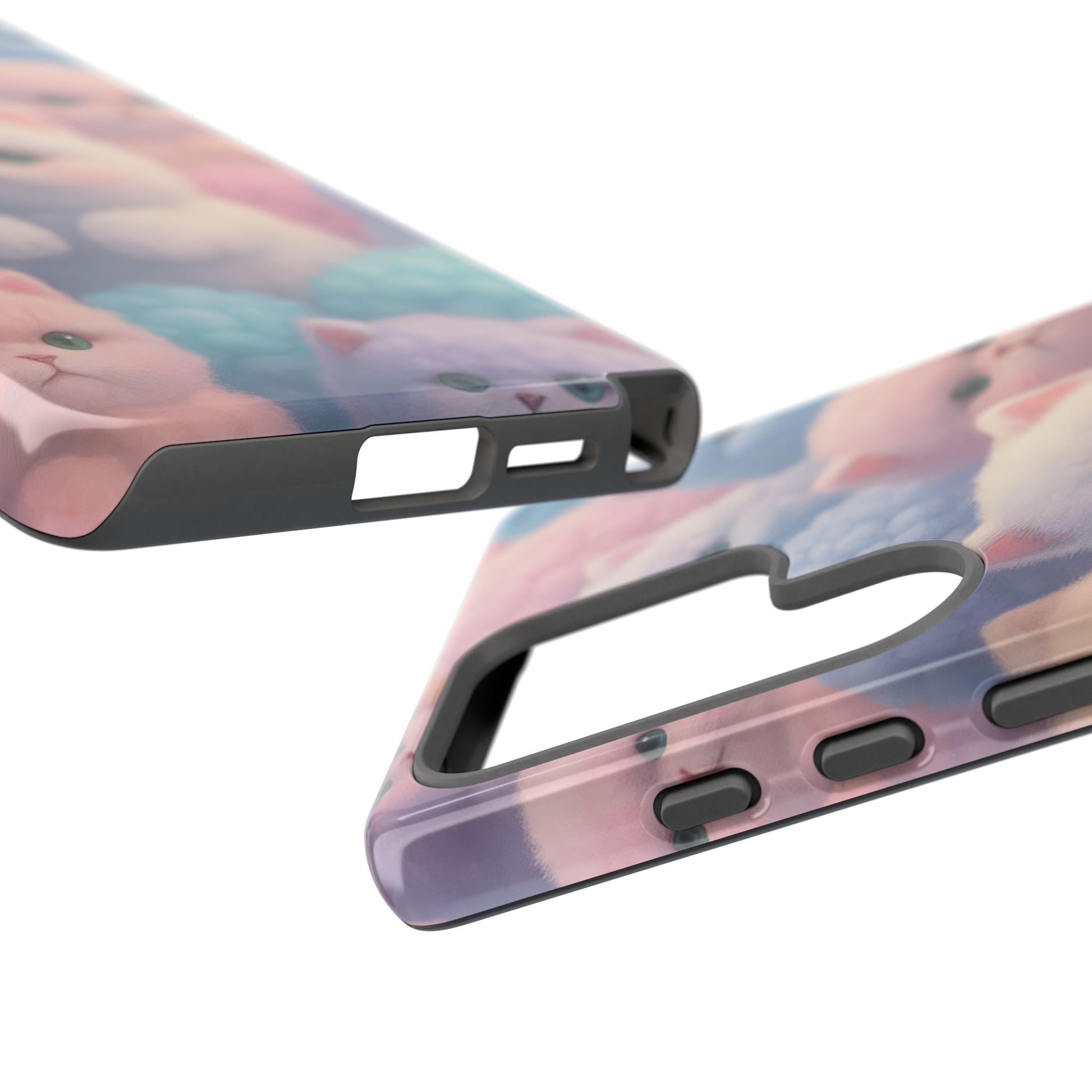 Pastel Kitten Phone Case for iPhone 8-17 and Samsung Galaxy S10-S25 Models - KARARMDESIGN