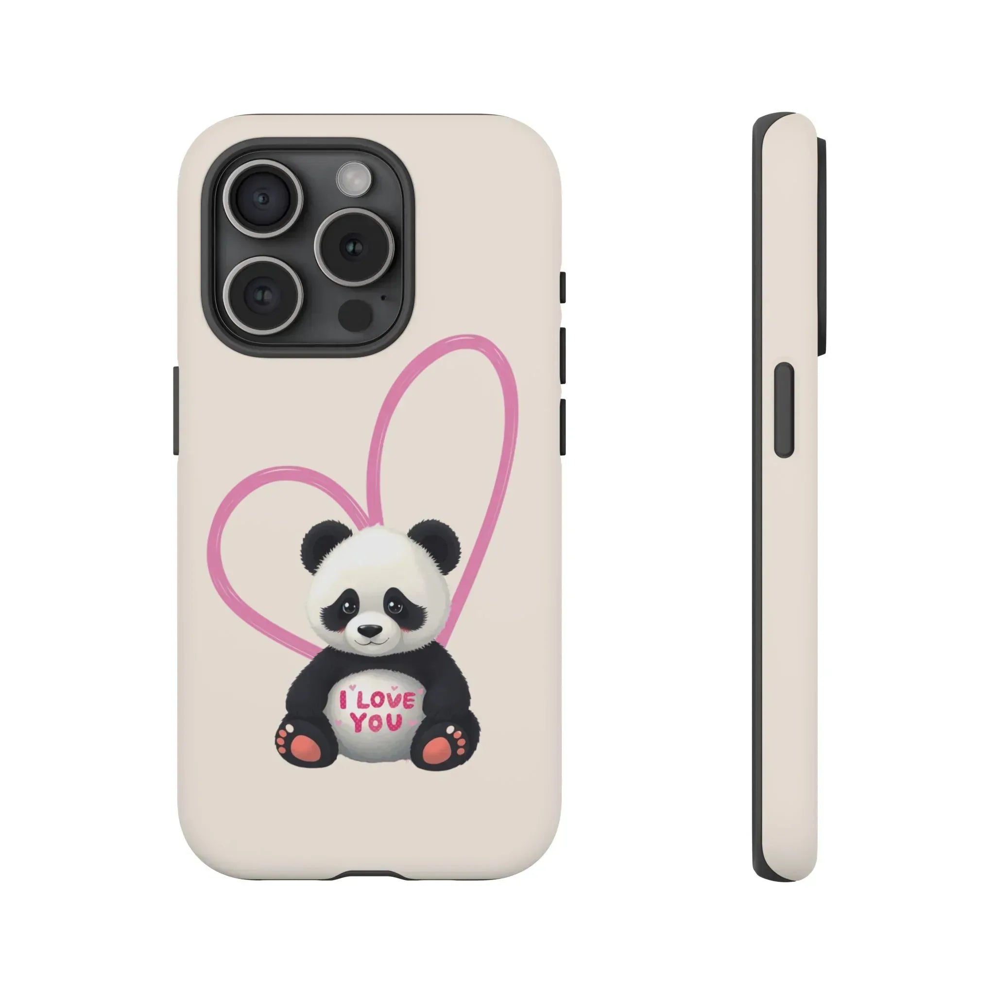 Cute Panda Heart Love Phone Case for iPhone 8-16 - KARARMDESIGN