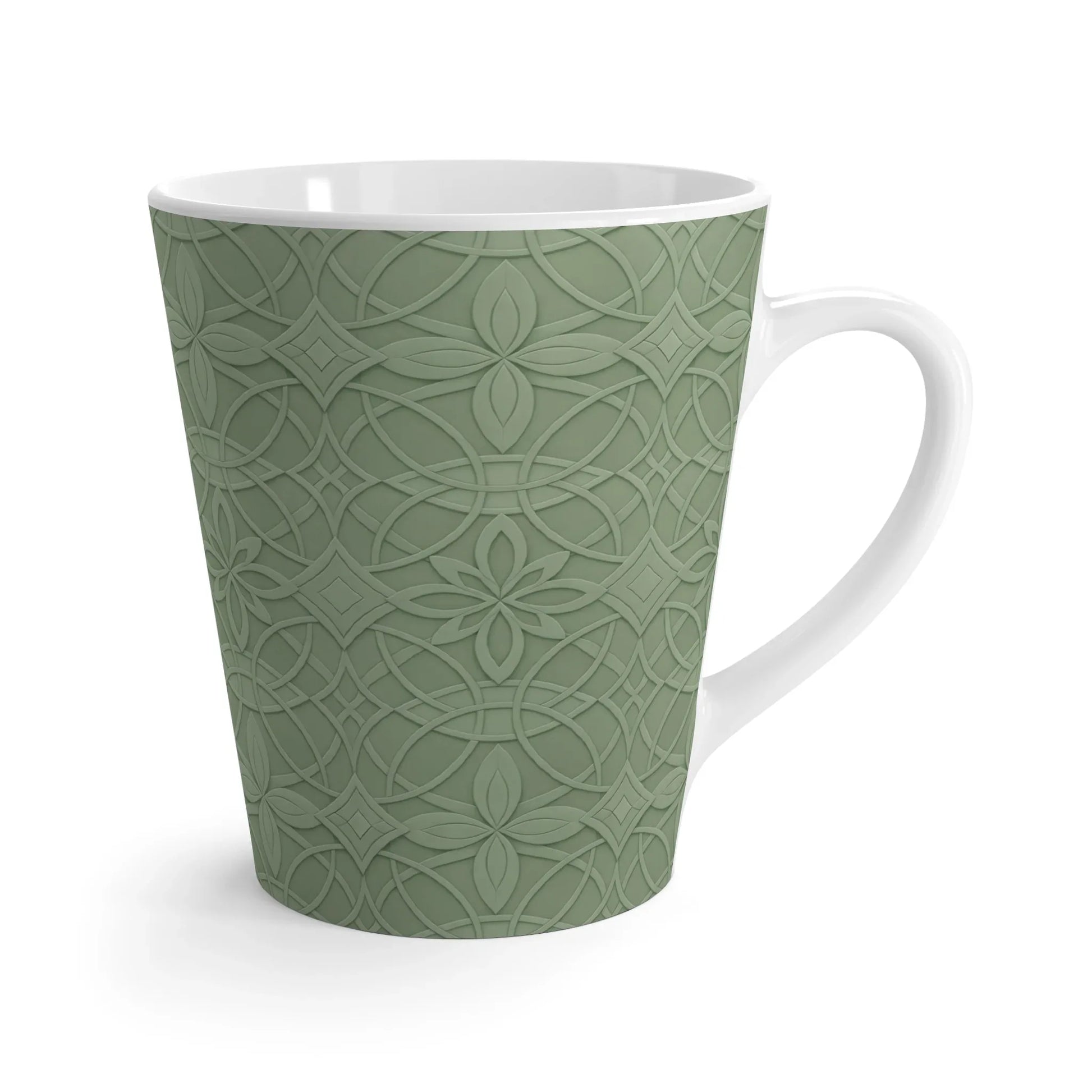Verdant Pattern Latte Mug 12oz - KARARMDESIGN