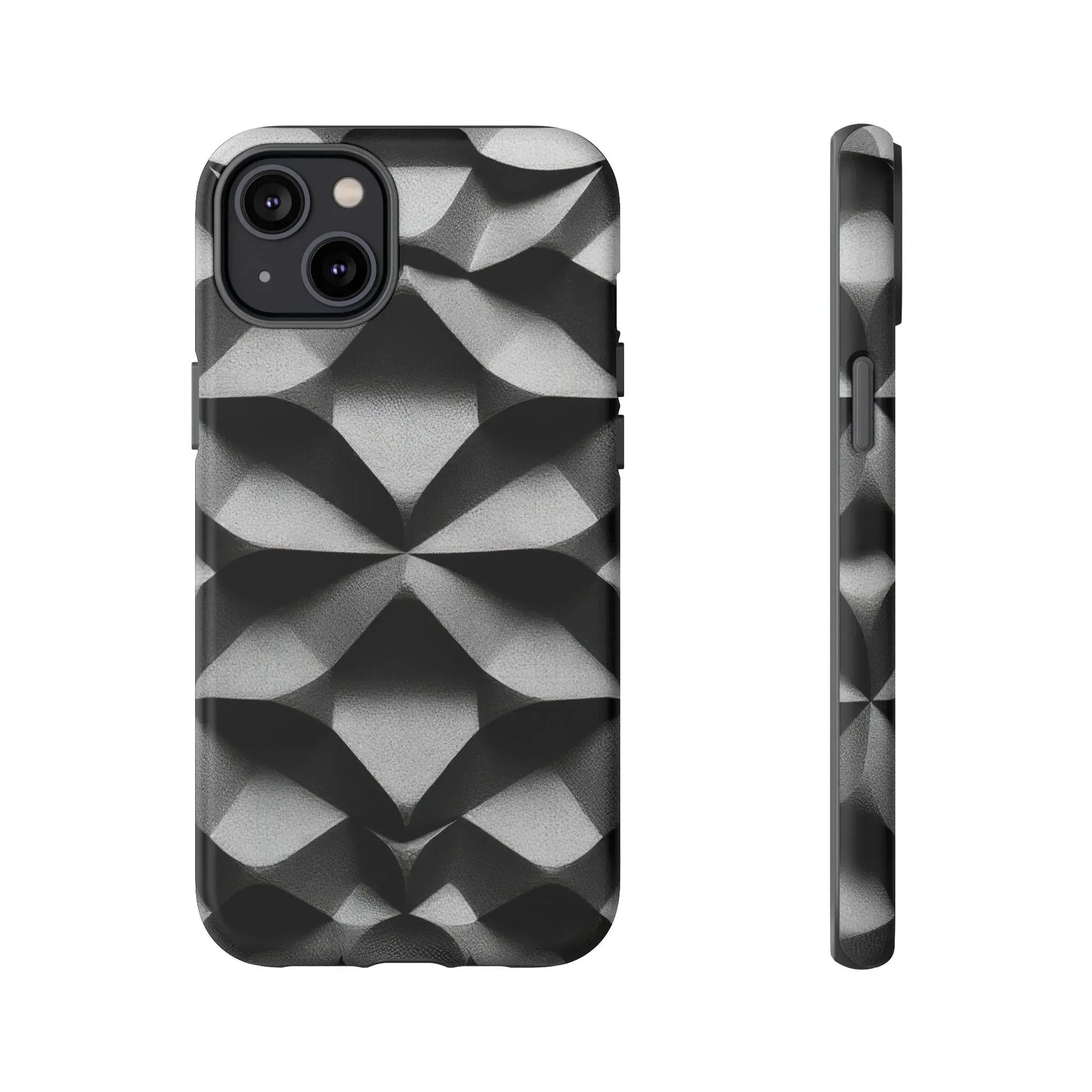 3D Geometric Phone Case for iPhone 8–17 - KARARMDESIGN