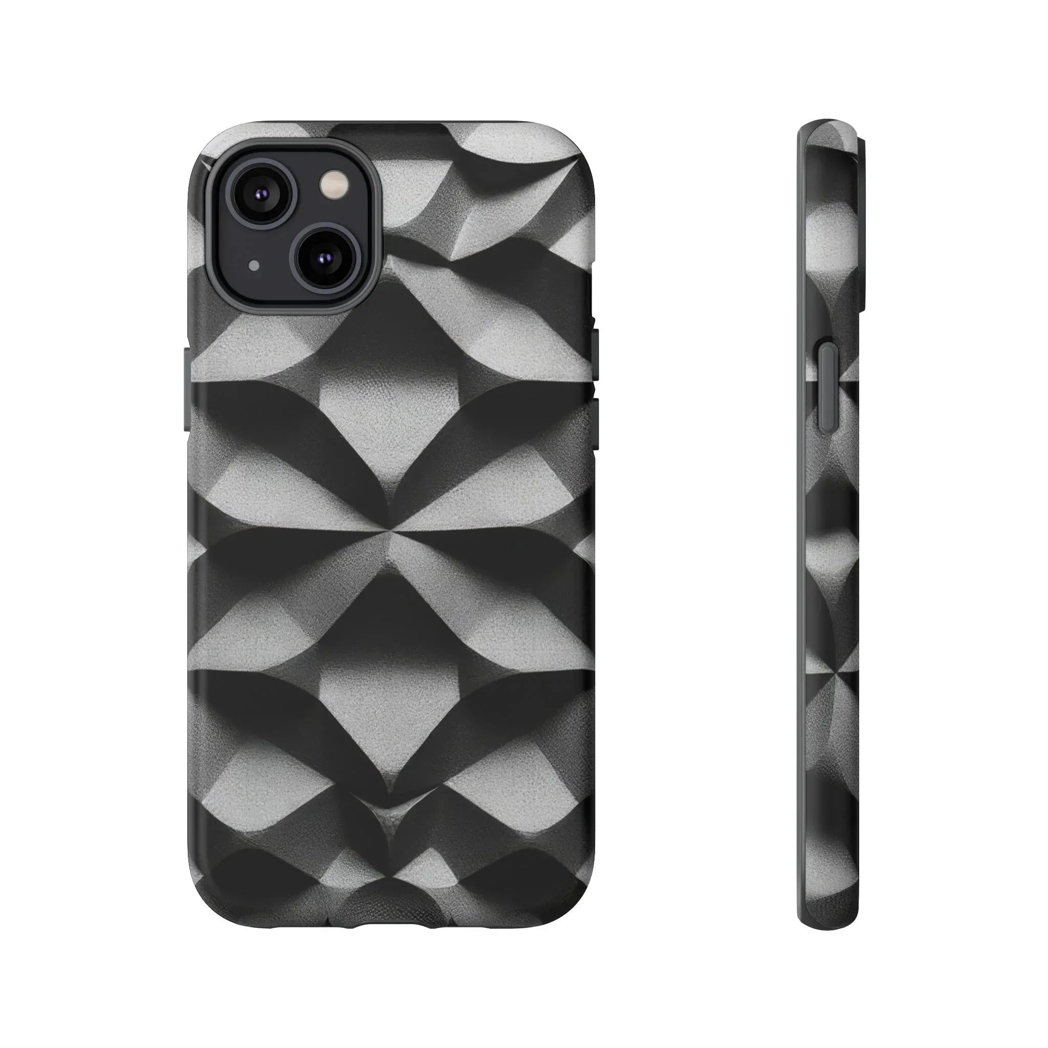 3D Geometric Phone Case for iPhone 8–17 - KARARMDESIGN