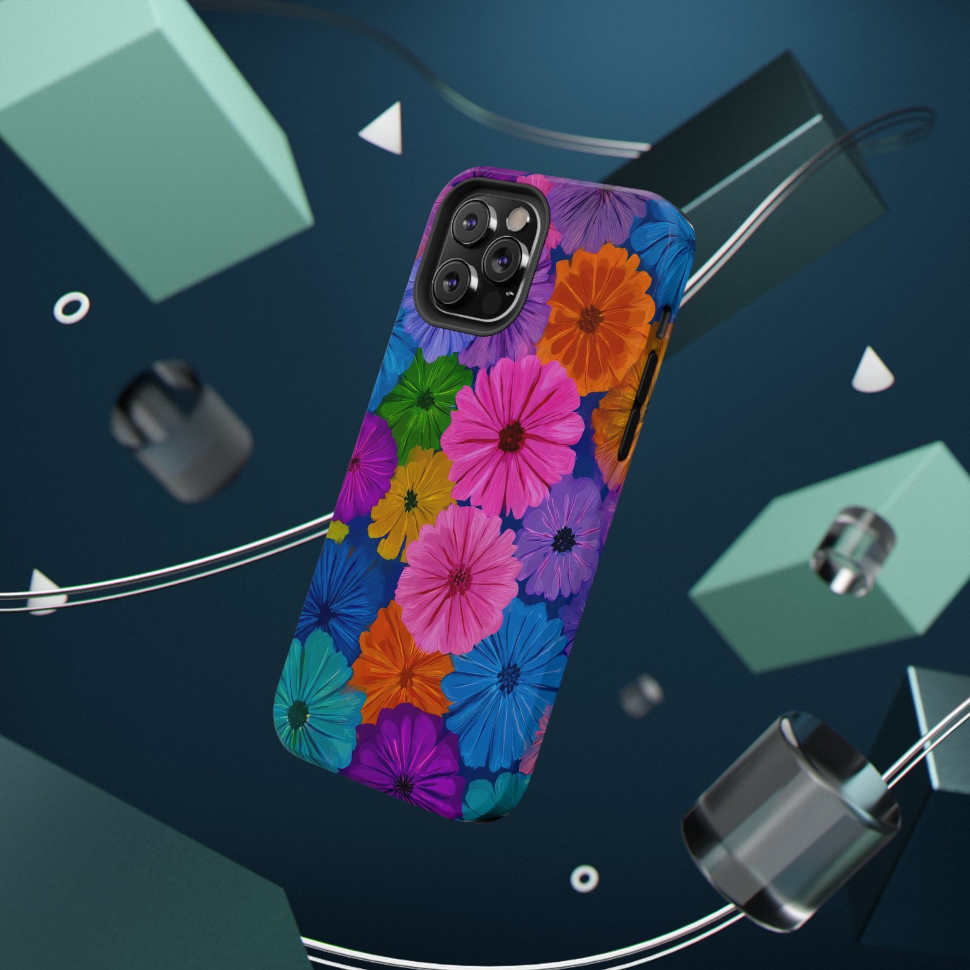 Bloom Pattern Phone Case for iPhone 11-17 and Galaxy S21-S22 Models - KARARMDESIGN