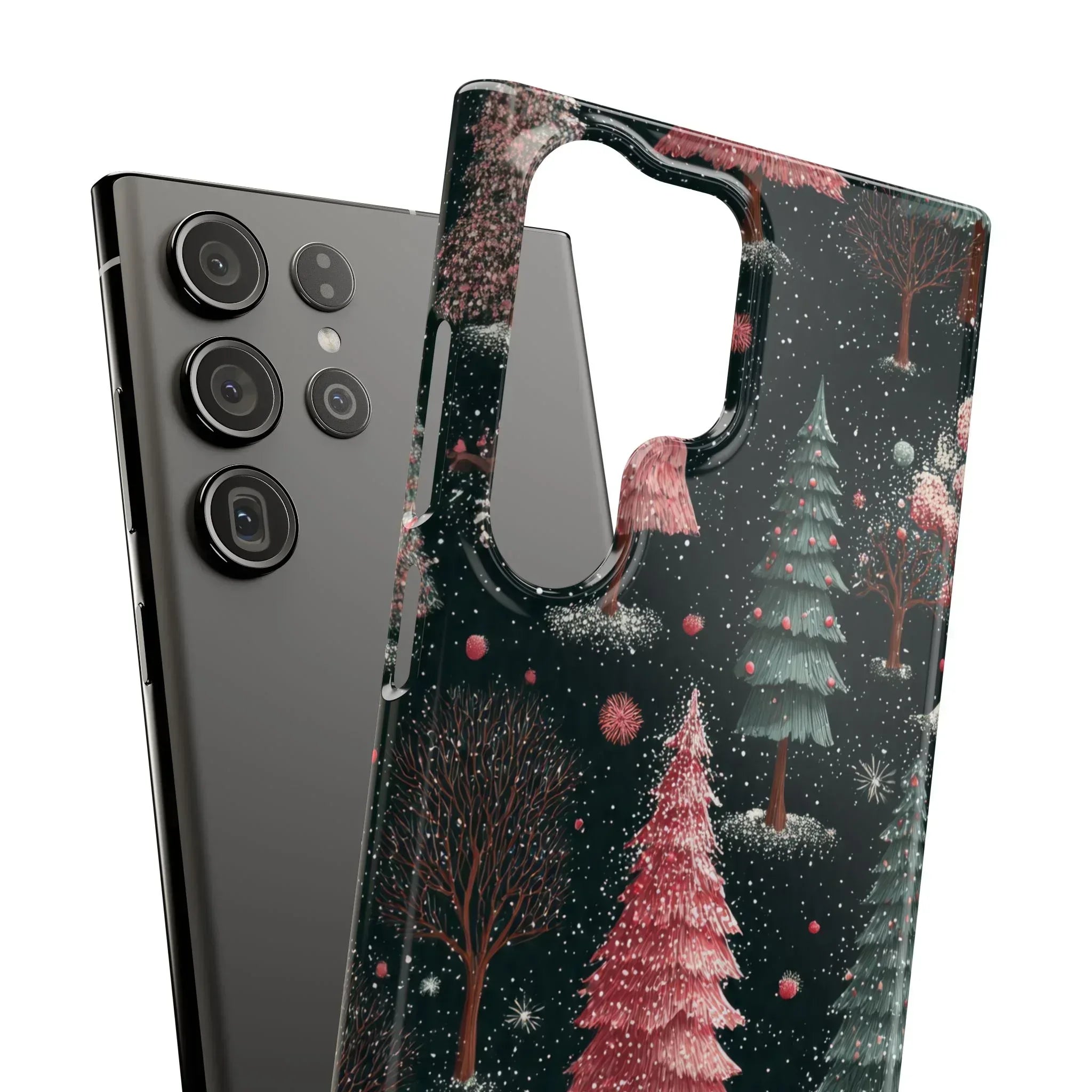 Winter Bloom Forest Phone Case for iPhone 11-17 and Galaxy S20-S25 - KARARMDESIGN