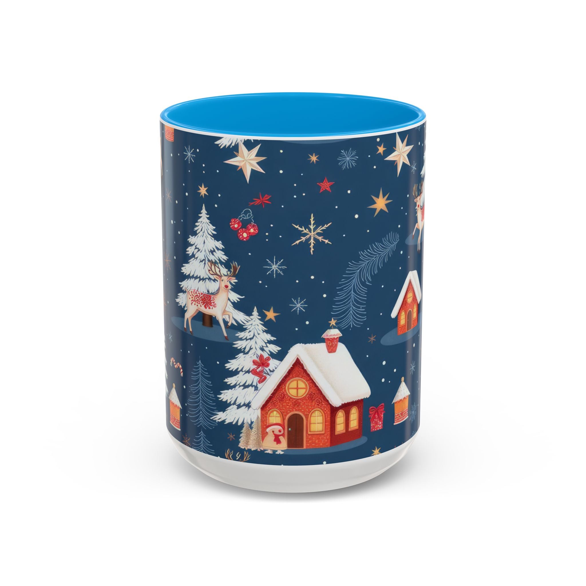Dark Blue Christmas Mug - Colorful Mugs (11oz, 15oz)