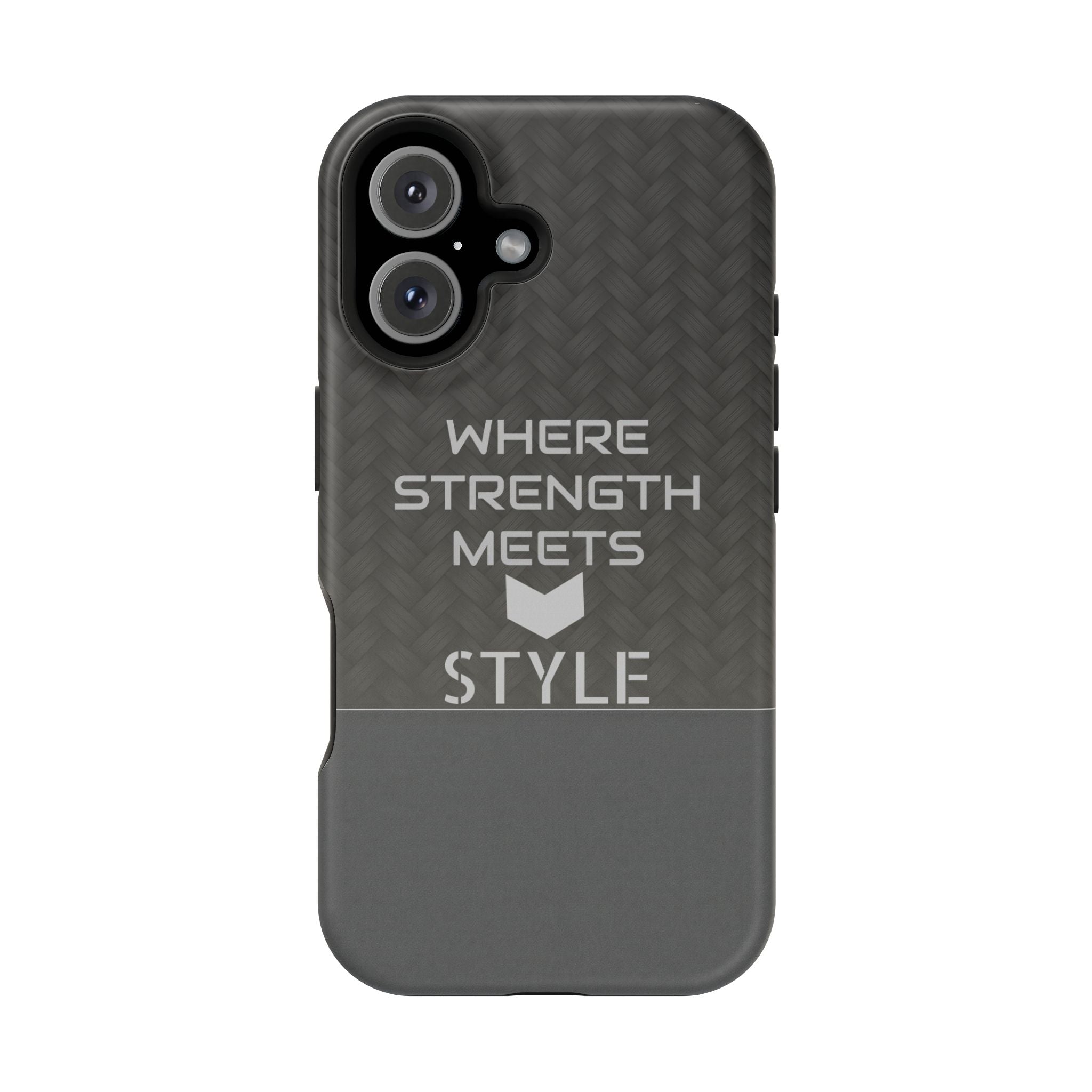 Gray Carbon Phone Case for iPhone 12-16 and Galaxy S21-S22