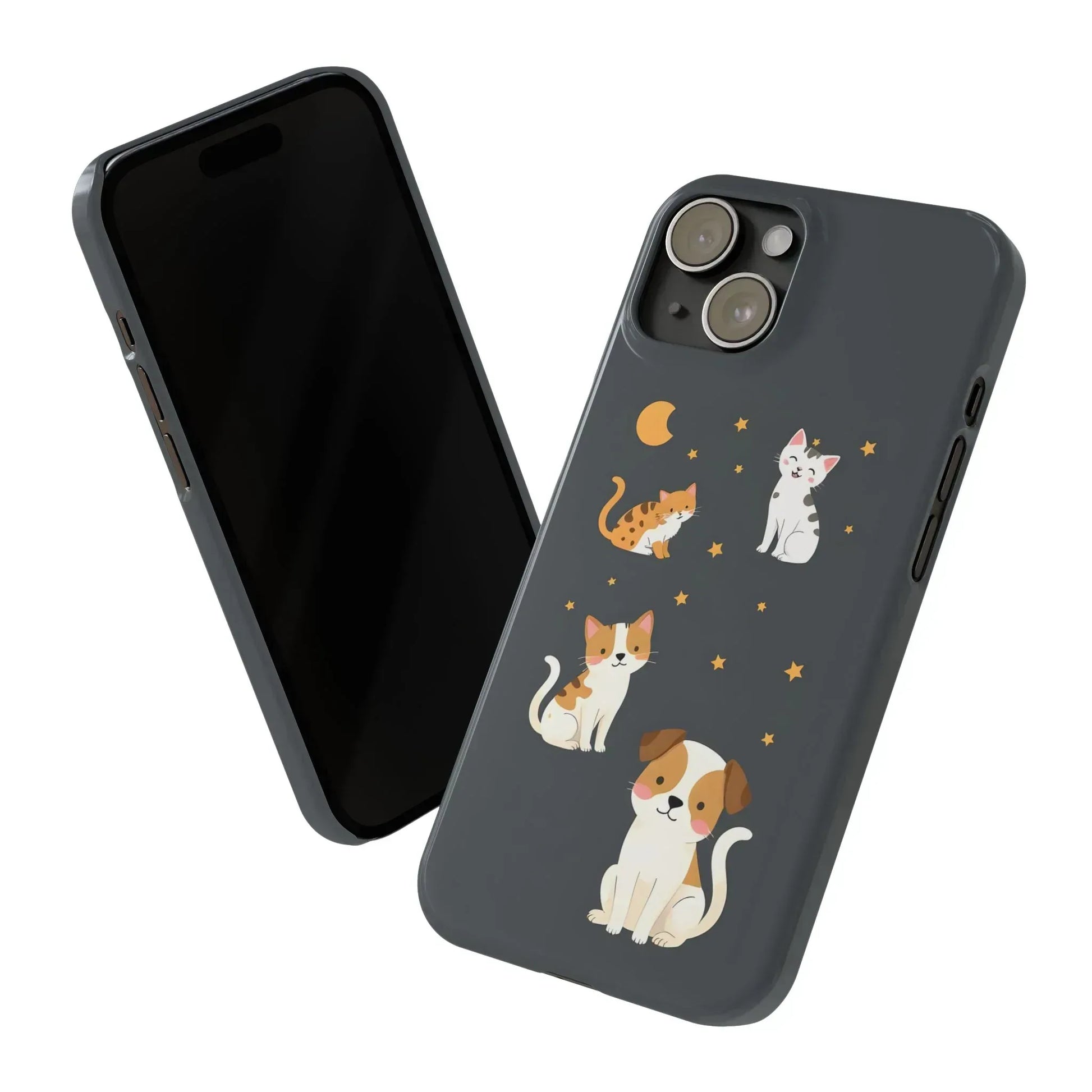Cute Cat and Dog Phone Case for iPhone 11-17 - KARARMDESIGN