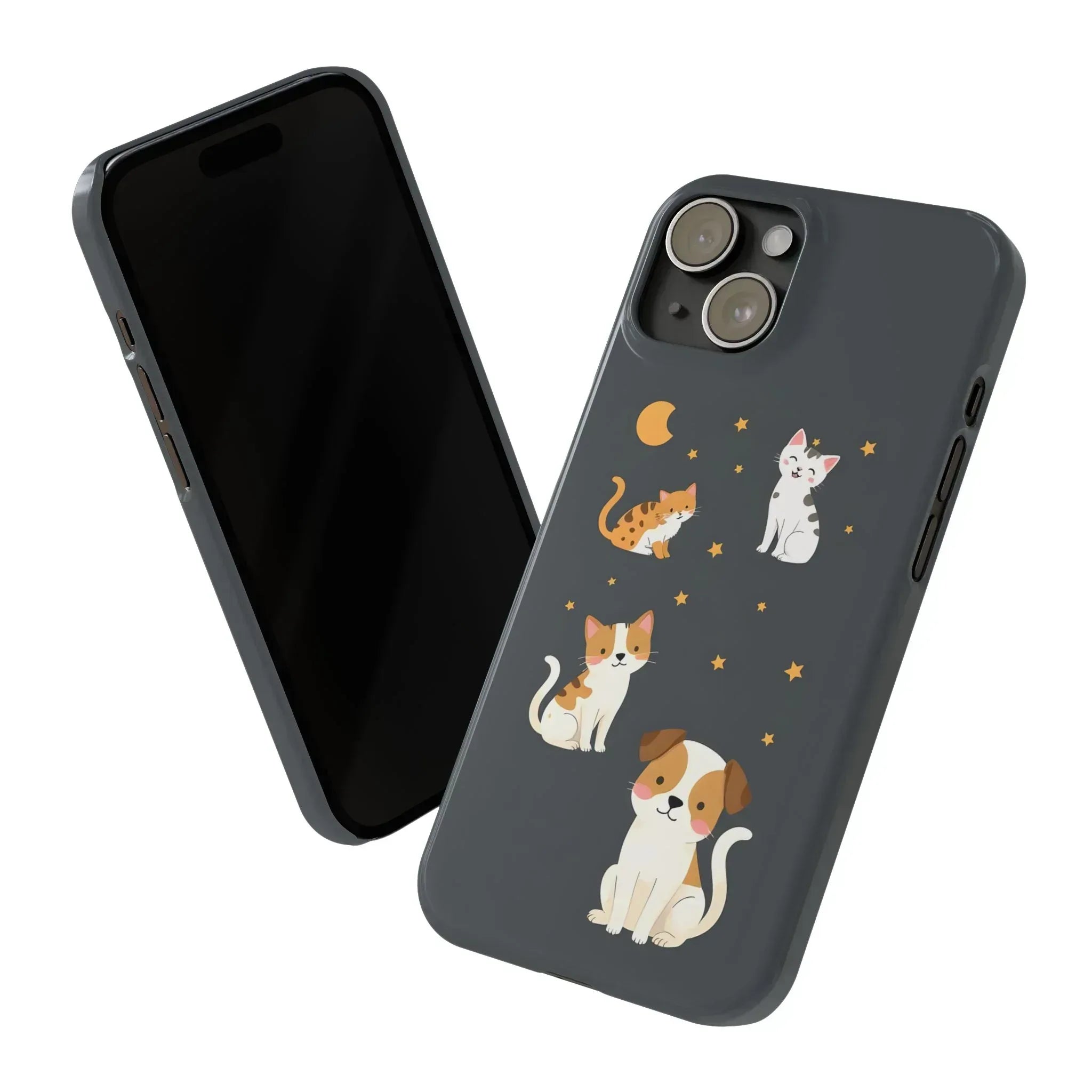 Cute Cat and Dog Phone Case for iPhone 11-17 - KARARMDESIGN