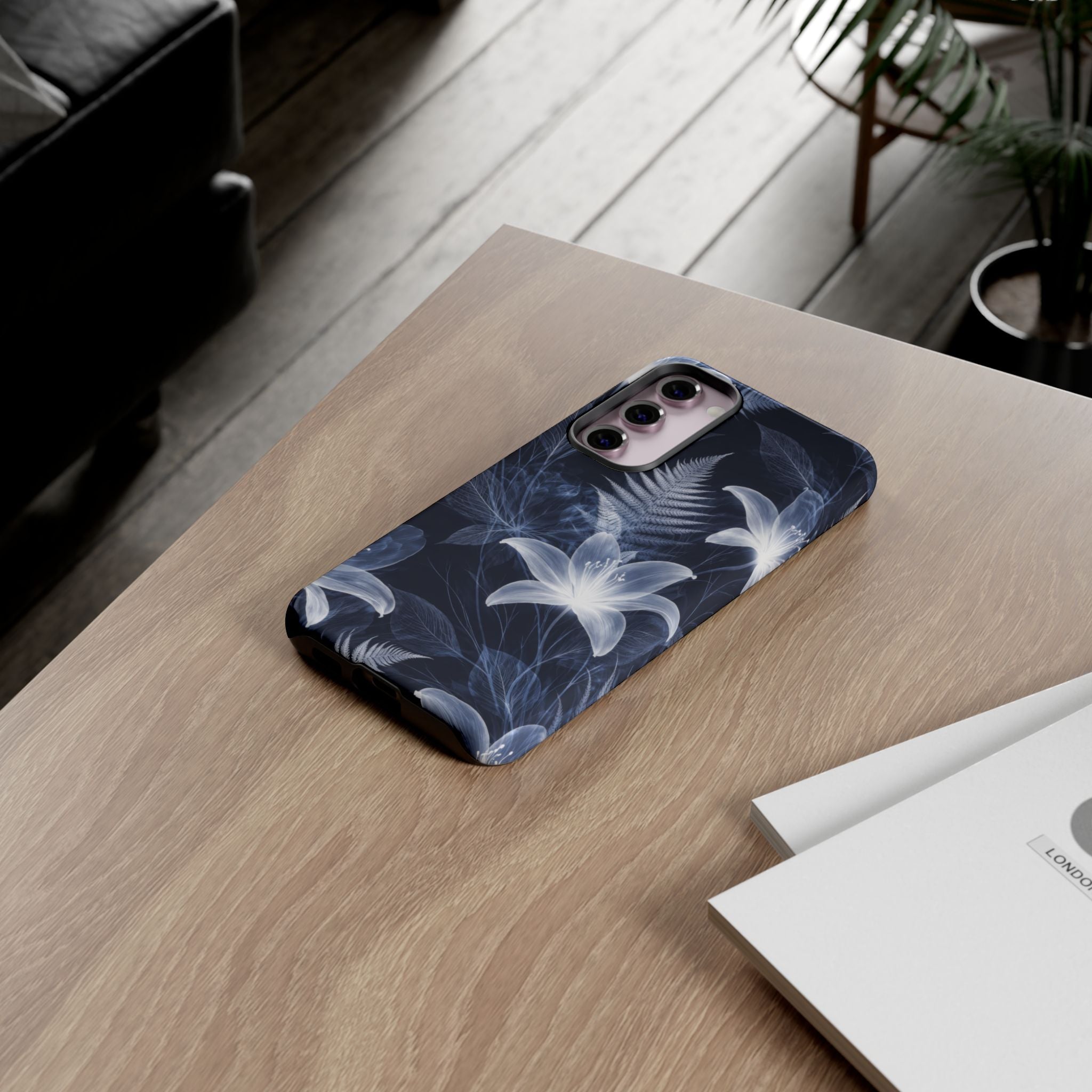 Moonlight Garden Phone Case for iPhone 11-17 and Galaxy S20-S26
