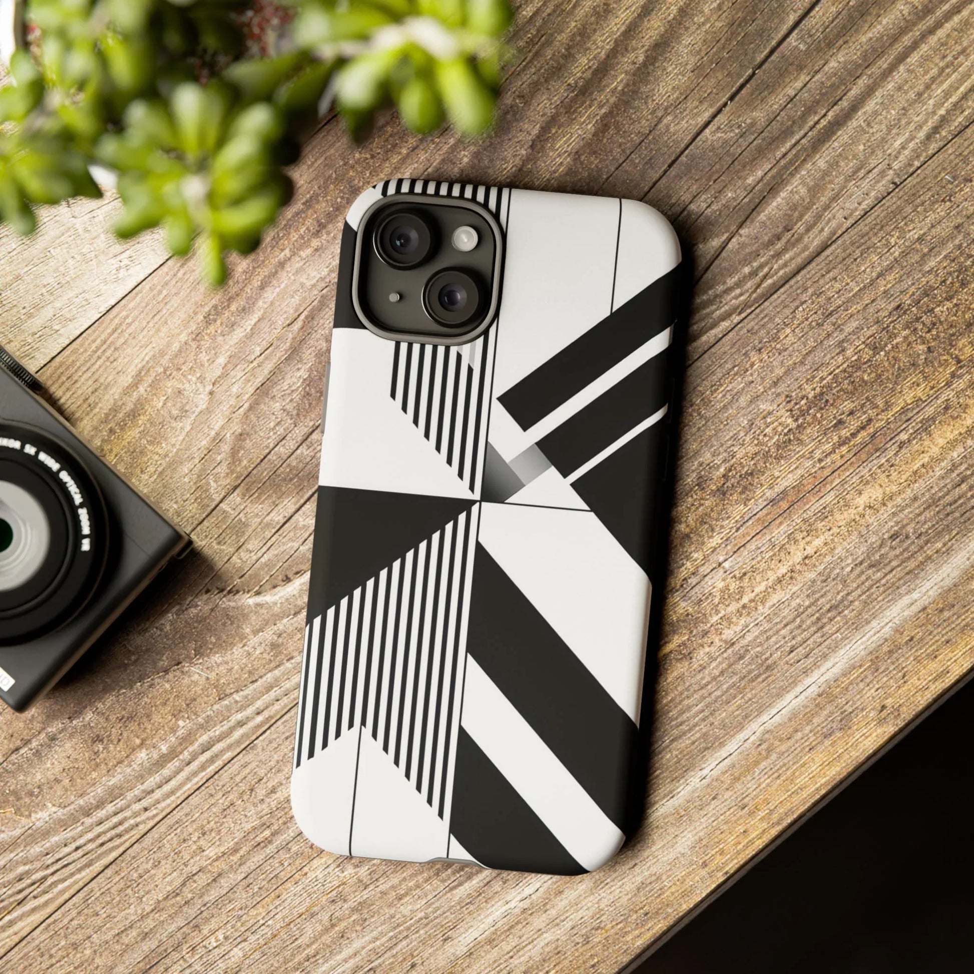 Monochrome Tough Phone Case for iPhone 11-16 and Galaxy S20–S25 - KARARMDESIGN