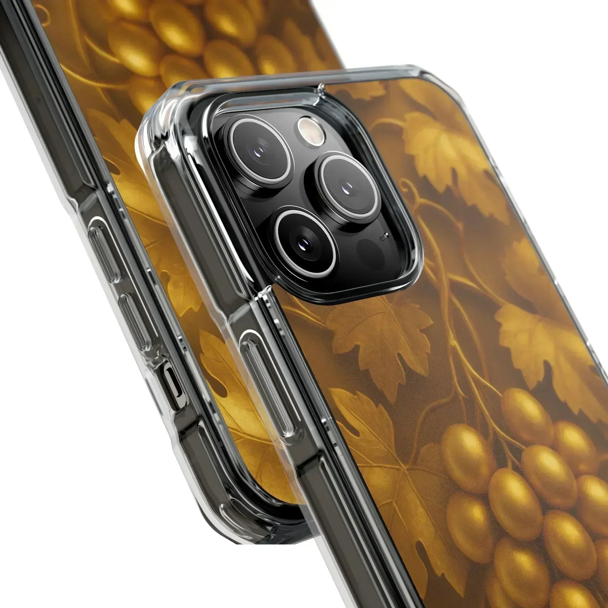 Golden Grapes Phone Case for iPhone 14–16 - KARARMDESIGN