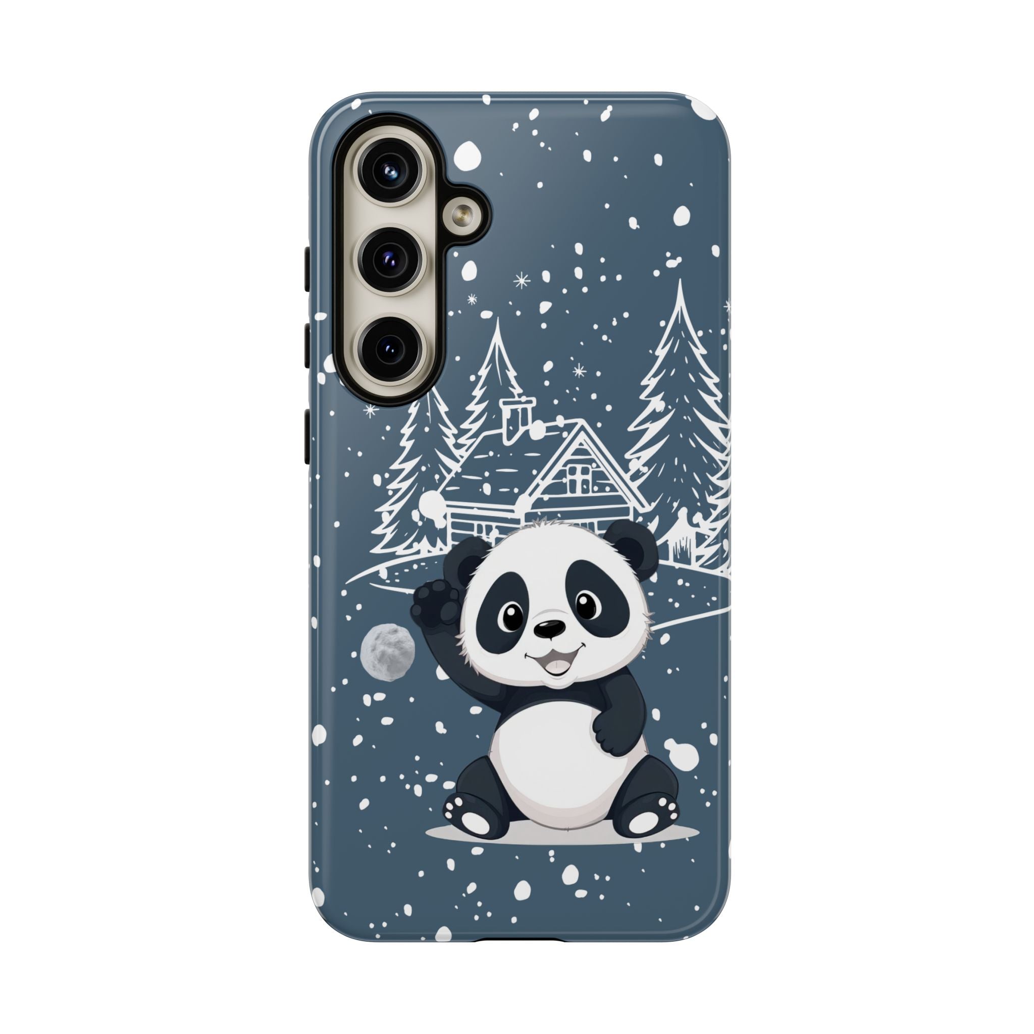 Cute Panda Phone Case for Samsung Galaxy S20–S26 & Google Pixel 6–9