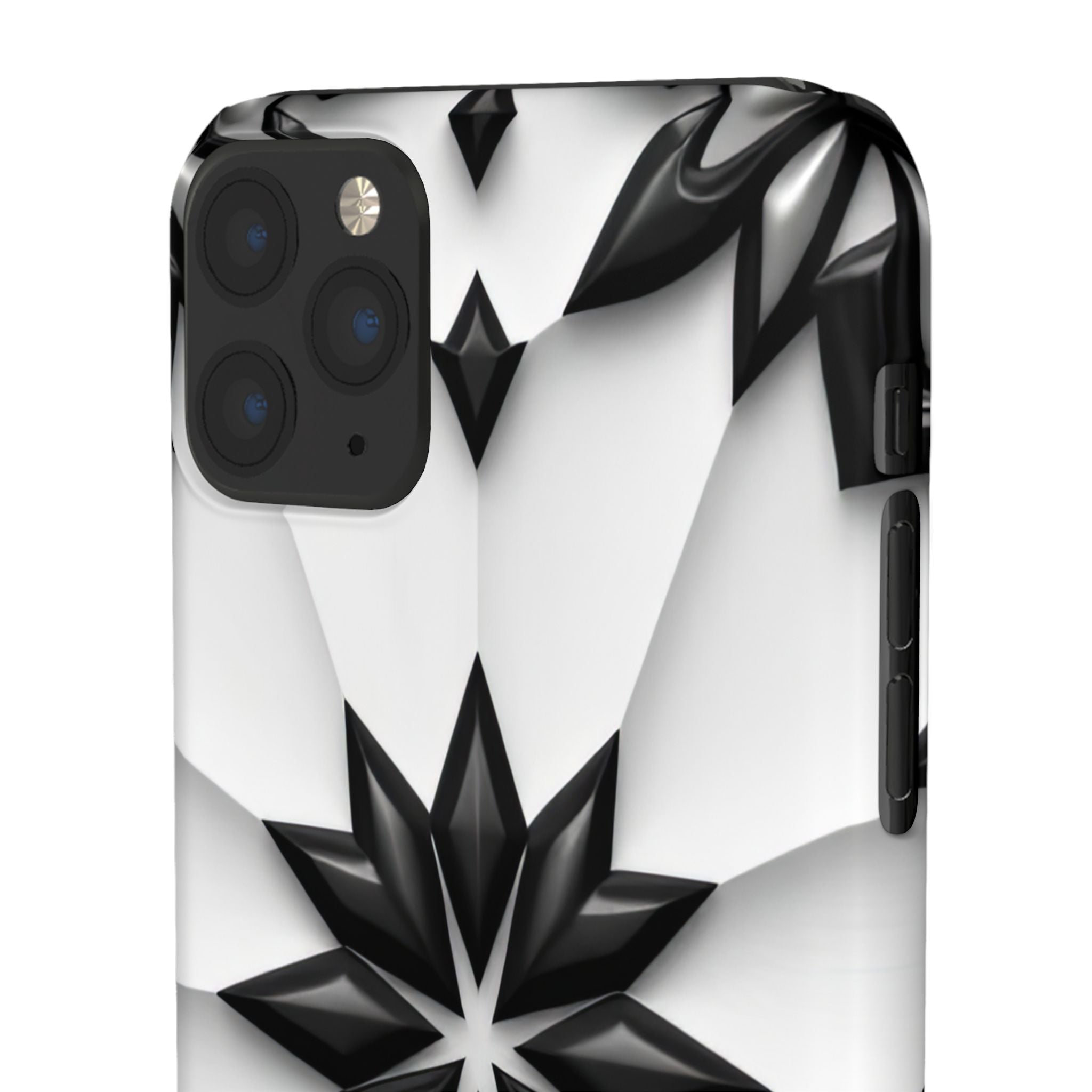 Black & White Geometric Snap Case for iPhone & Samsung Galaxy