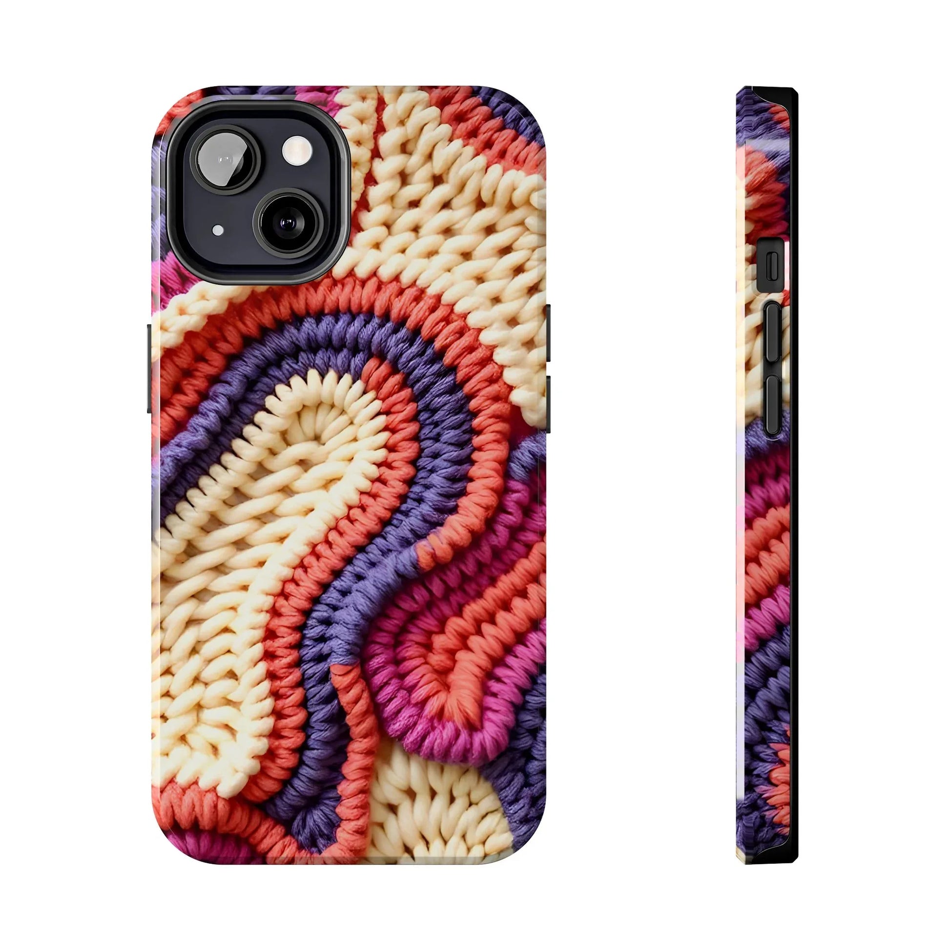 Handwoven Textile Art Phone Case for iPhone 11-17 and Galaxy S21-S25 - KARARMDESIGN