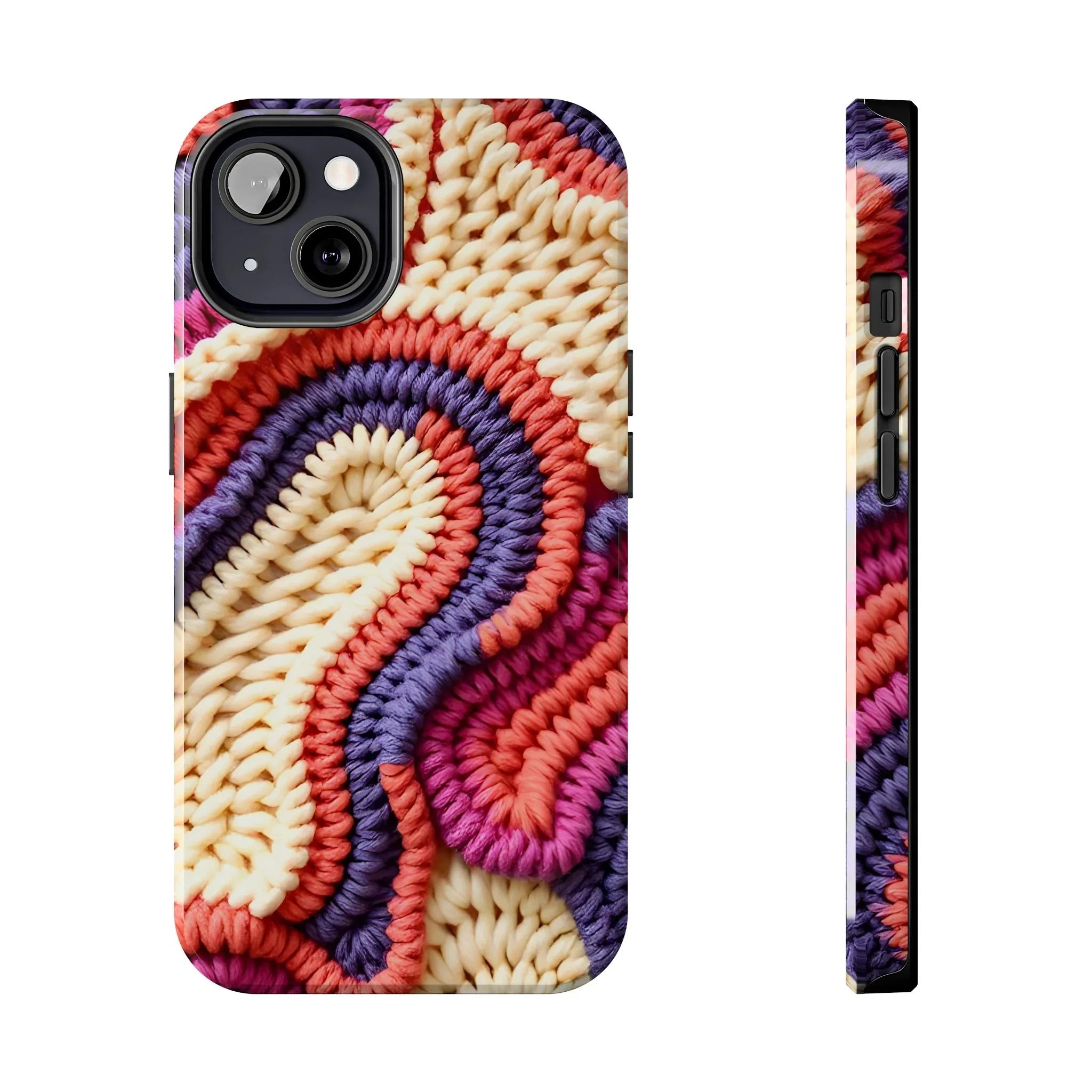 Handwoven Textile Art Phone Case for iPhone 11-17 and Galaxy S21-S25 - KARARMDESIGN