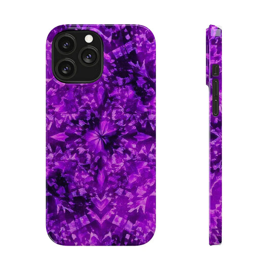Vivid Purple Kaleidoscope Phone Case iPhone 7 to 16 Series Models - KarArmDesign