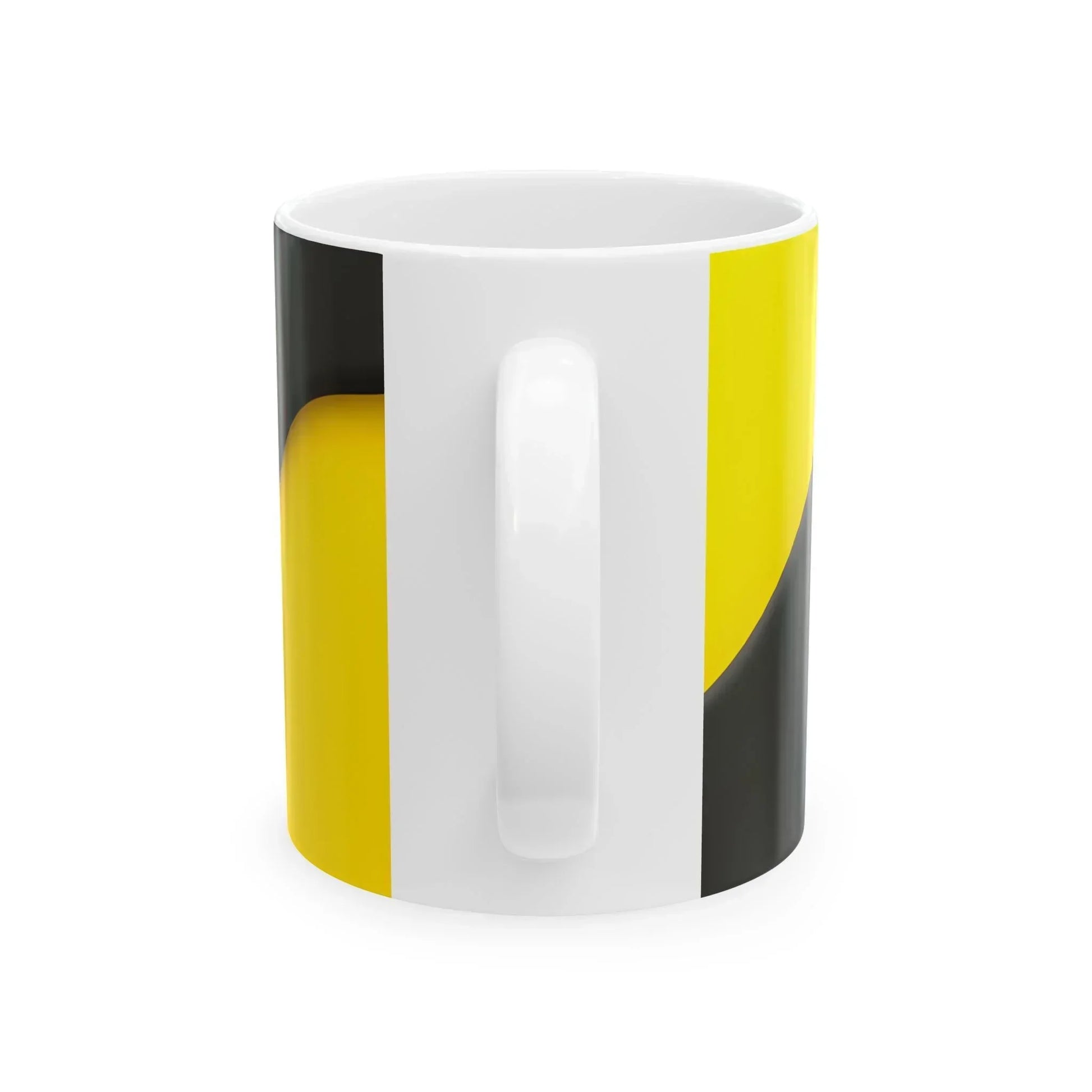 Black and Yellow Ceramic Mug - 11oz - KarArmDesign