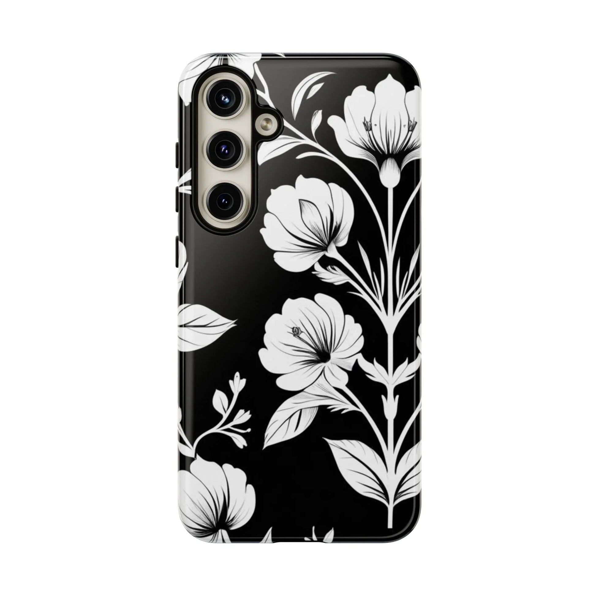 Elegant Floral Phone Case for Galaxy S20-S25 - KARARMDESIGN