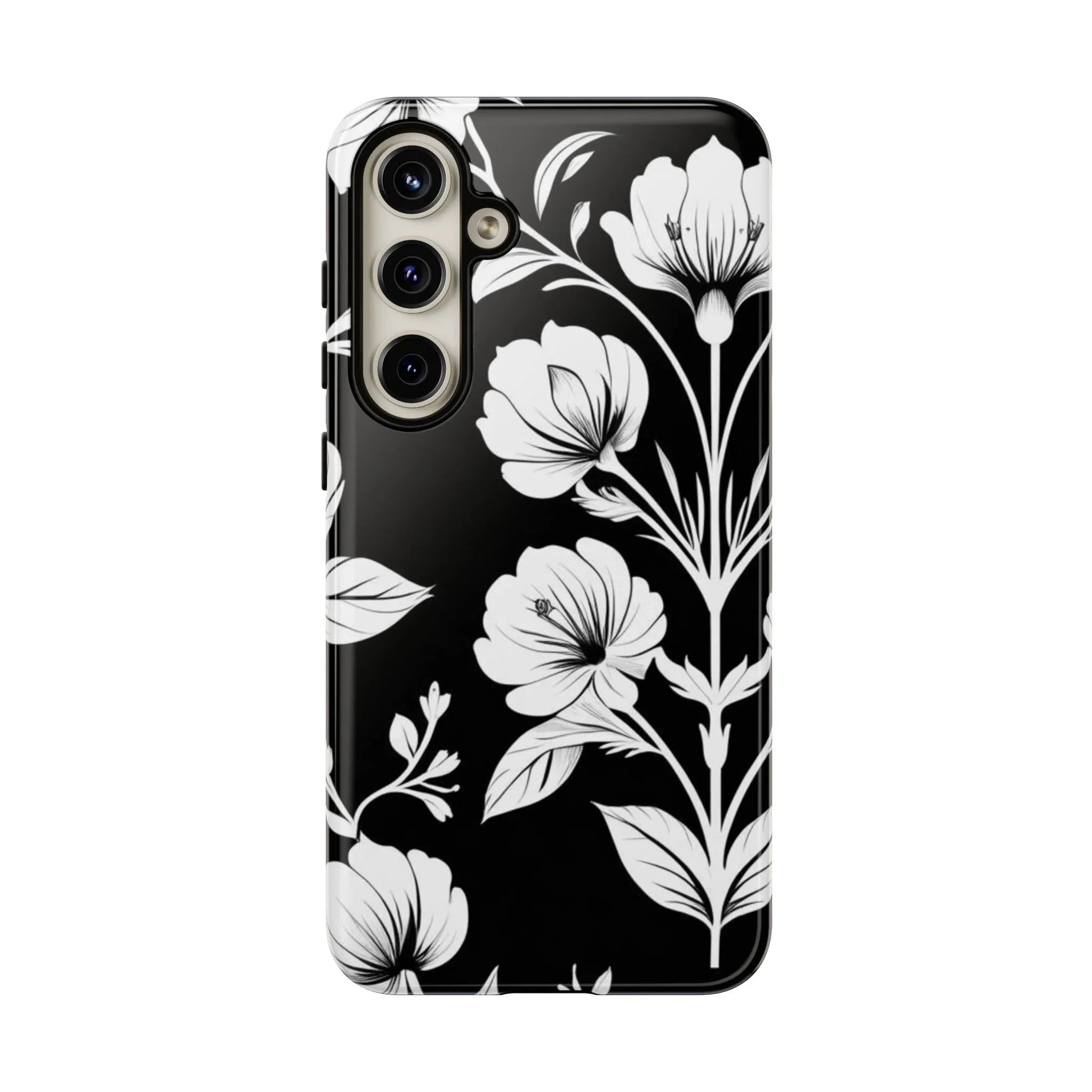 Elegant Floral Phone Case for Galaxy S20-S25 - KARARMDESIGN
