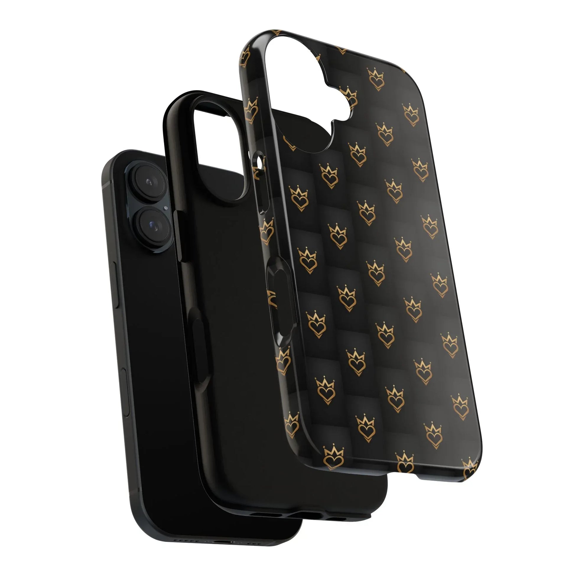 Crowned Heart Doodle Phone Case for iPhone 11-17 & Galaxy S10-S25 - KARARMDESIGN