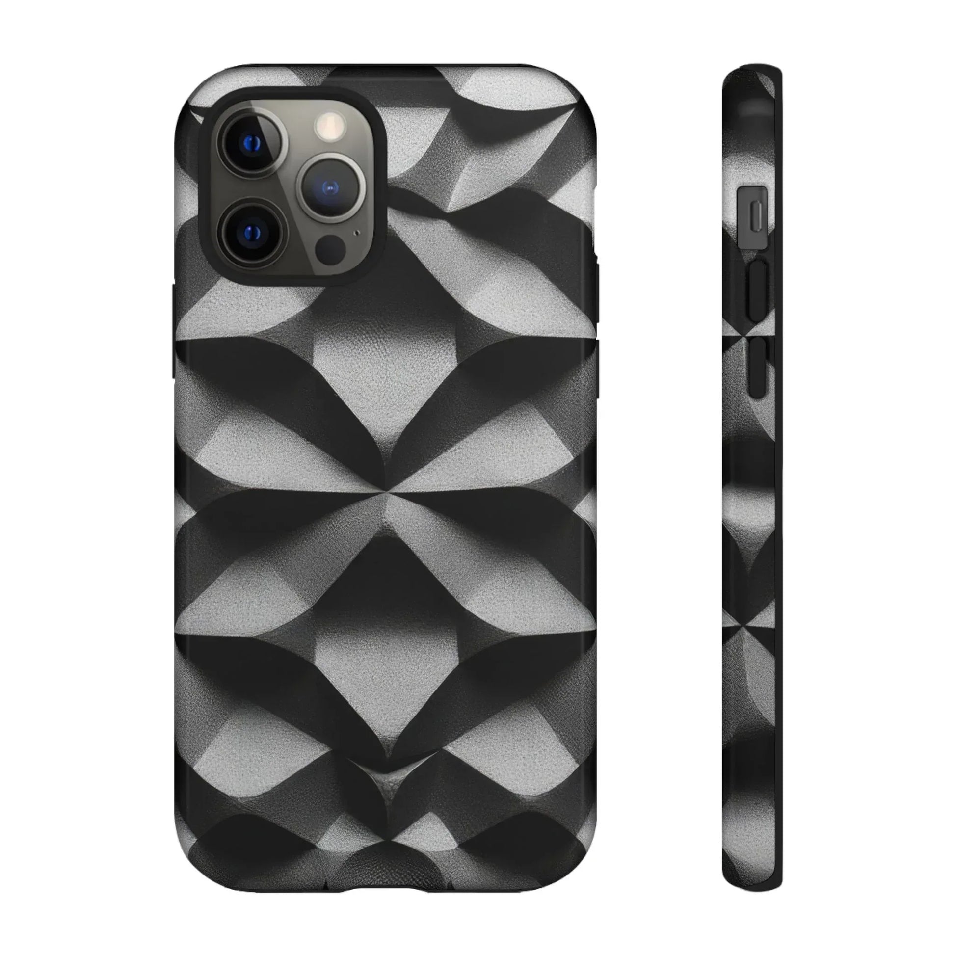 3D Geometric Phone Case for iPhone 8–17 - KARARMDESIGN