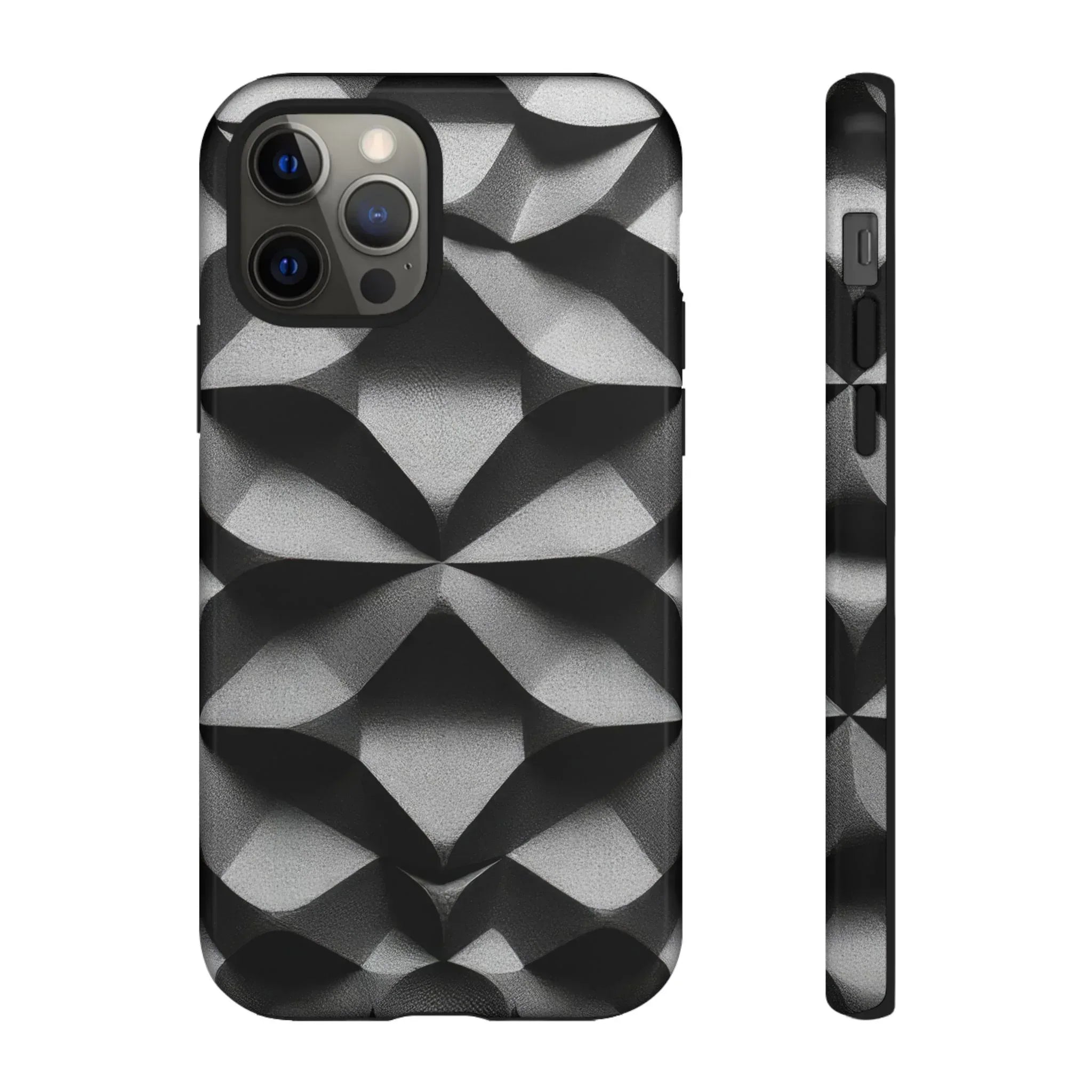 3D Geometric Phone Case for iPhone 8–17 - KARARMDESIGN