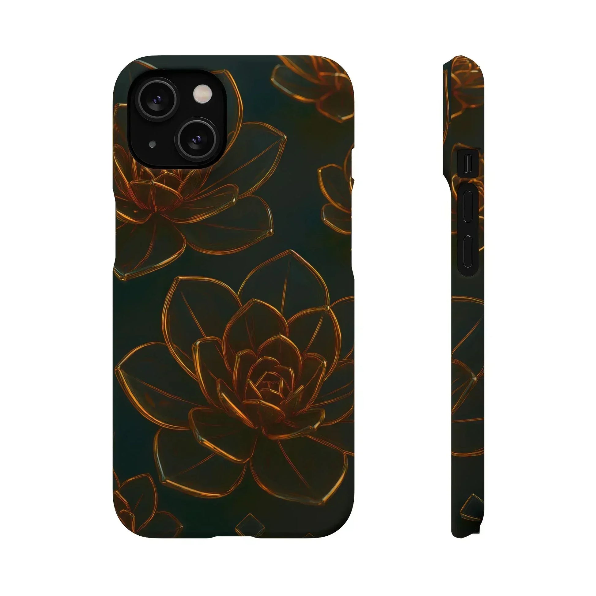 Glass Flower Phone Case for iPhone 8-16 and Galaxy S20-S24 - KARARMDESIGN
