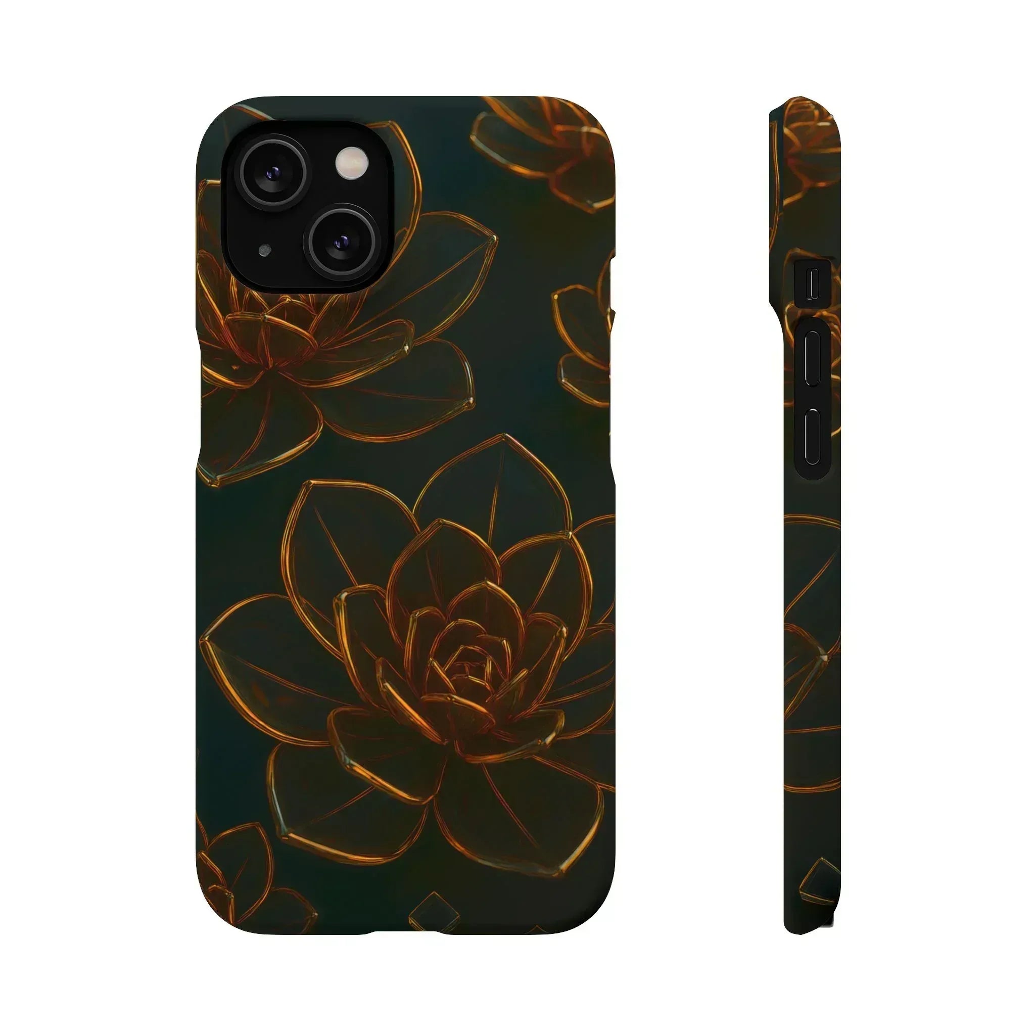 Glass Flower Phone Case for iPhone 8-16 and Galaxy S20-S24 - KARARMDESIGN