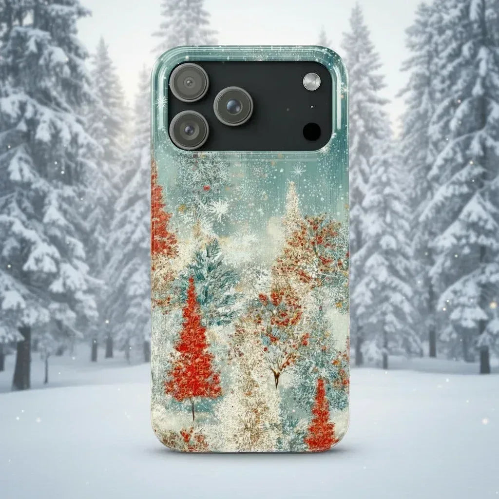 Snowy Forest Phone Case for iPhone 11-17 - KARARMDESIGN