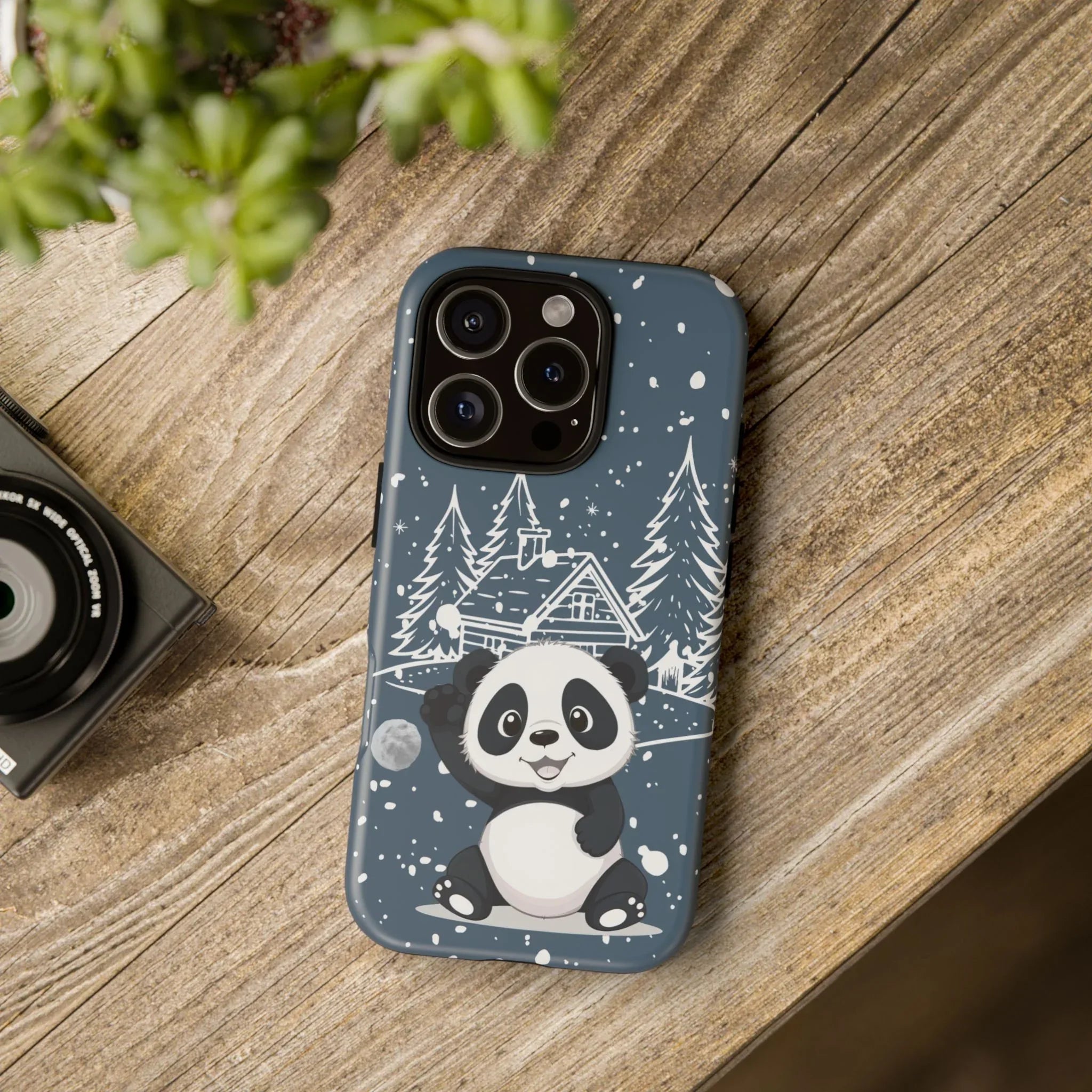 Cute Panda in a Winter Wonderland Phone Case for iPhone 8-17 - KARARMDESIGN