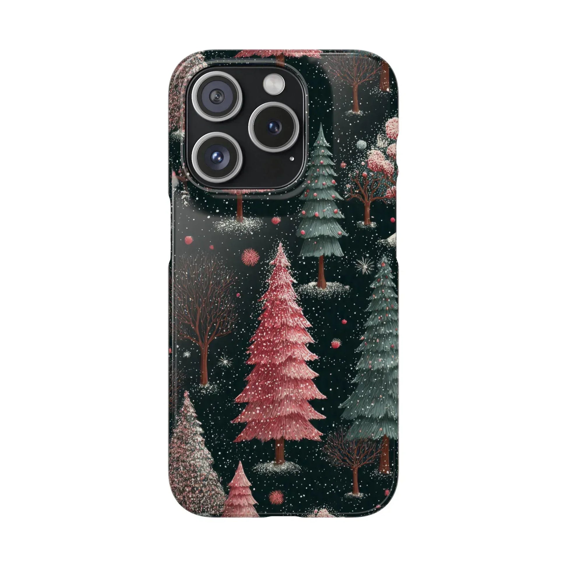 Winter Bloom Forest Phone Case for iPhone 11-17 and Galaxy S20-S25 - KARARMDESIGN