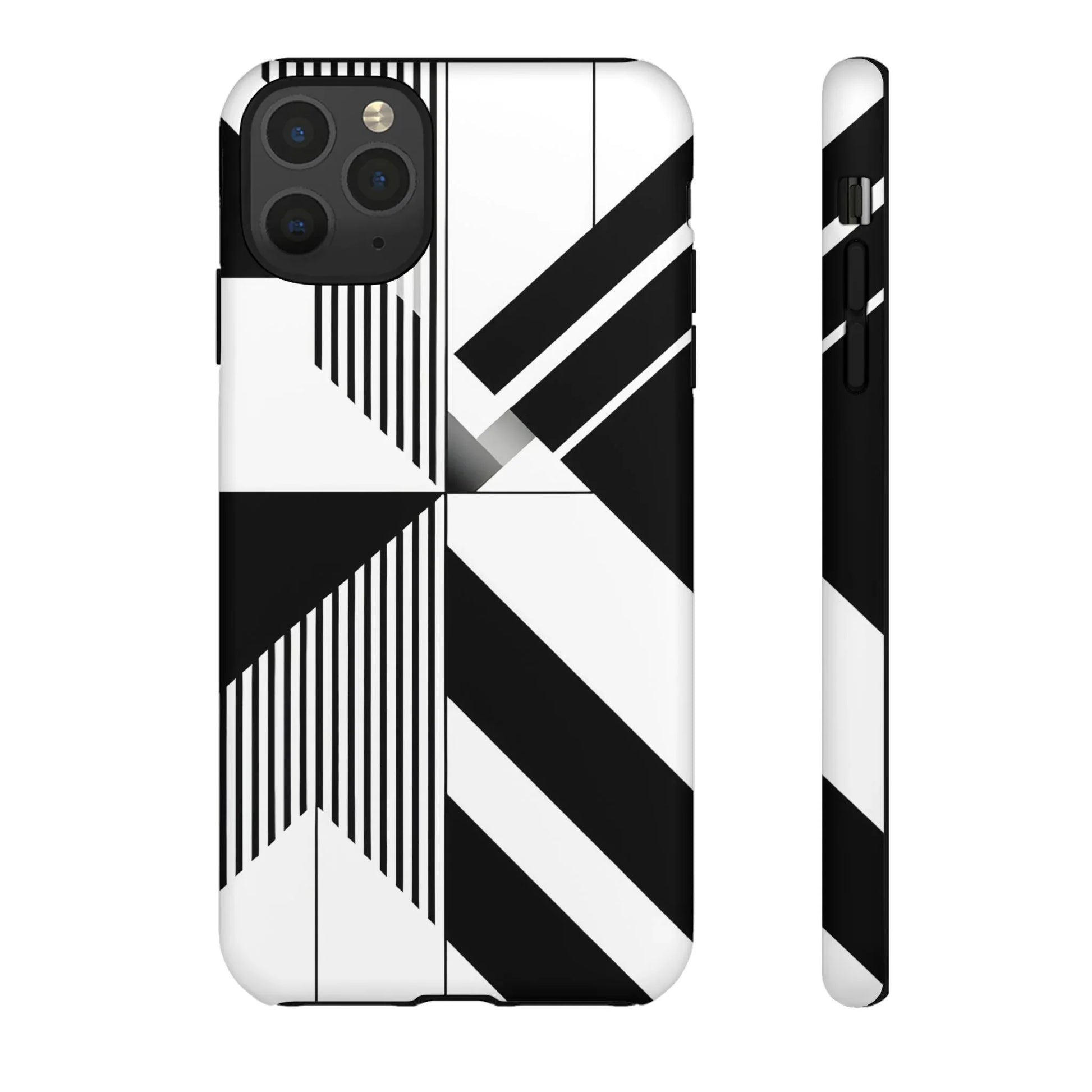 Monochrome Tough Phone Case for iPhone 11-16 and Galaxy S20–S25 - KARARMDESIGN
