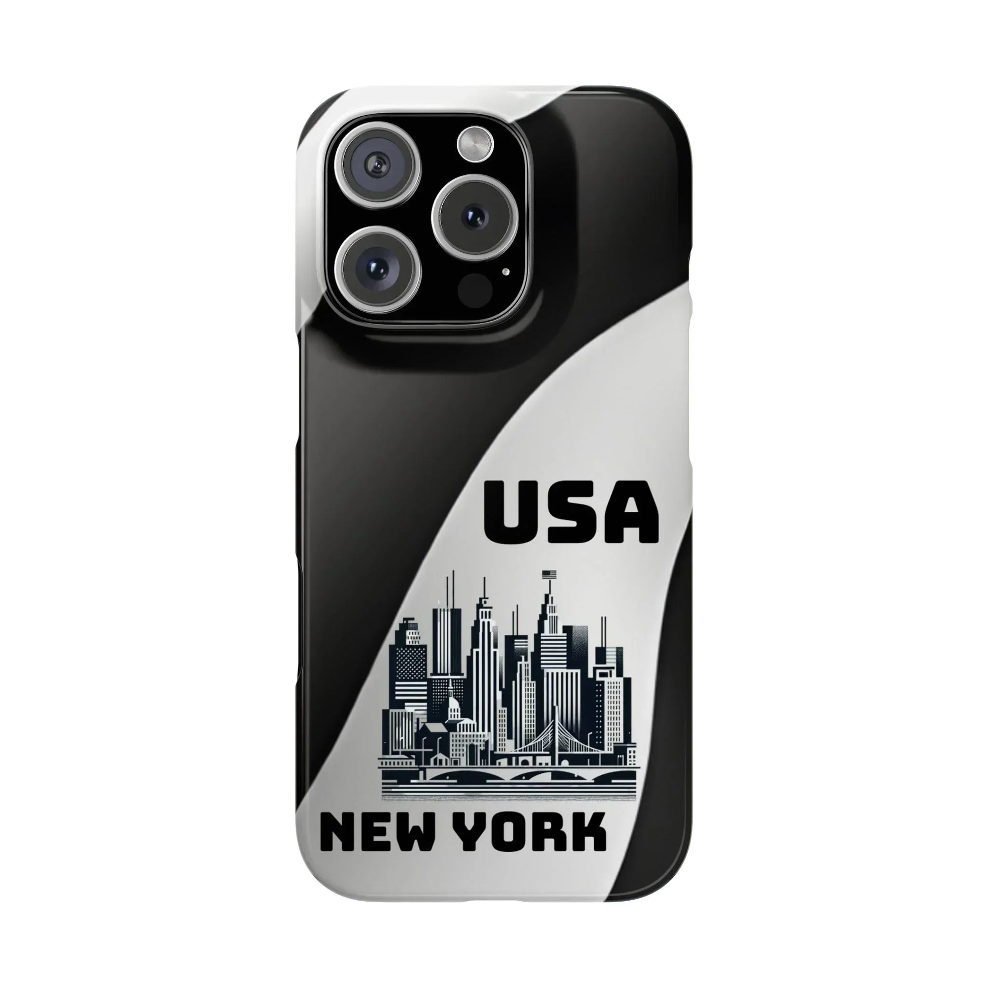 Monochrome New York City Skyline Phone Case for iPhone, Galaxy & Pixel - KarArmDesign