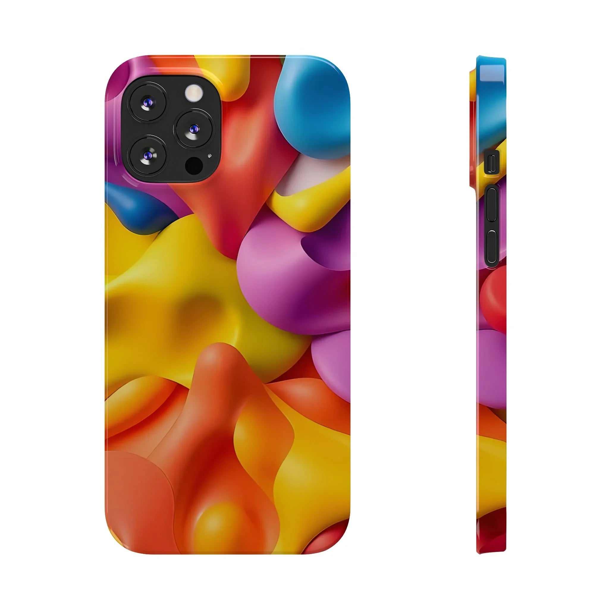 Vibrant Abstract Color Phone Case for iPhone 11-16 - KARARMDESIGN