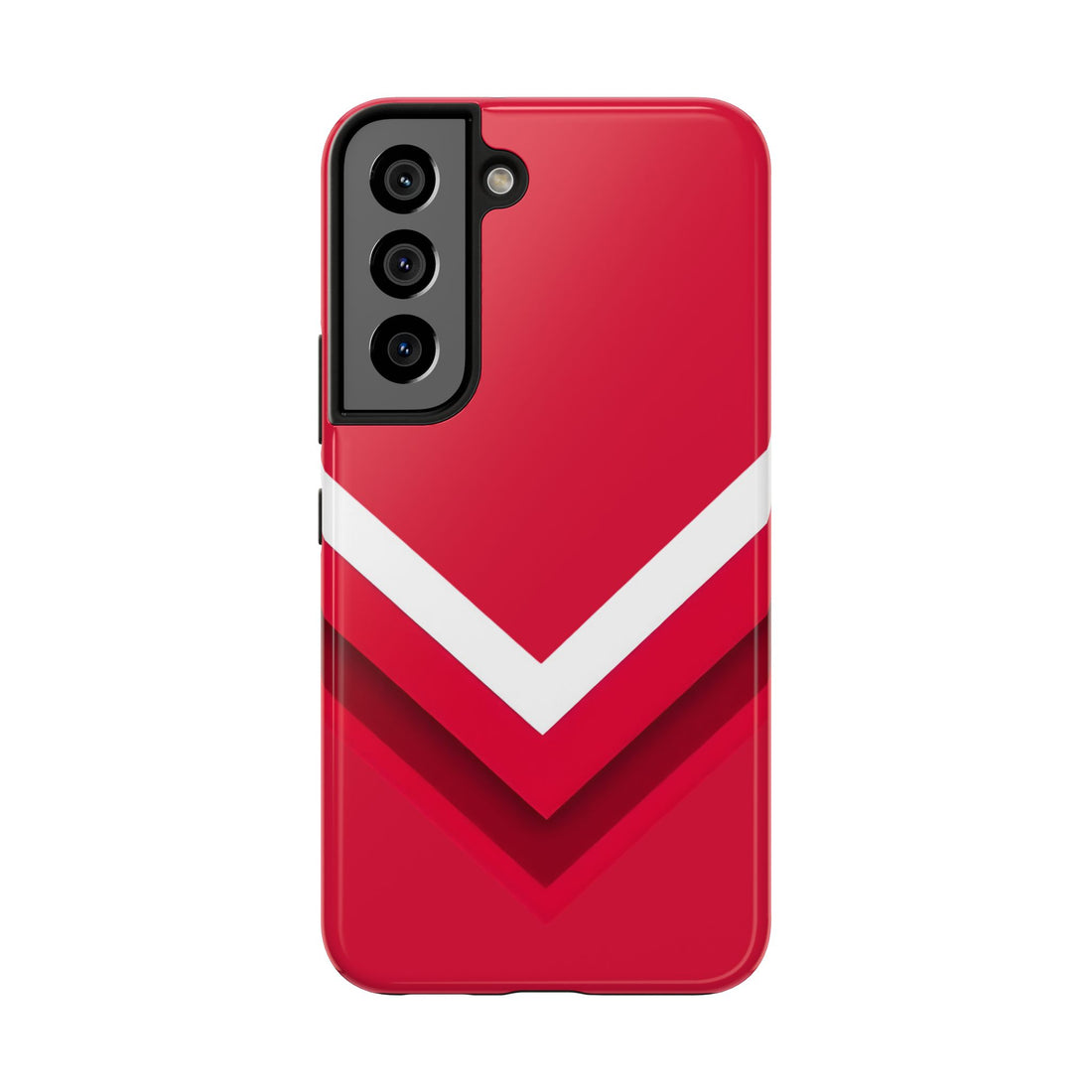 Red Chevron Armor Phone Case for iPhone 11–16 & Galaxy S21–S24