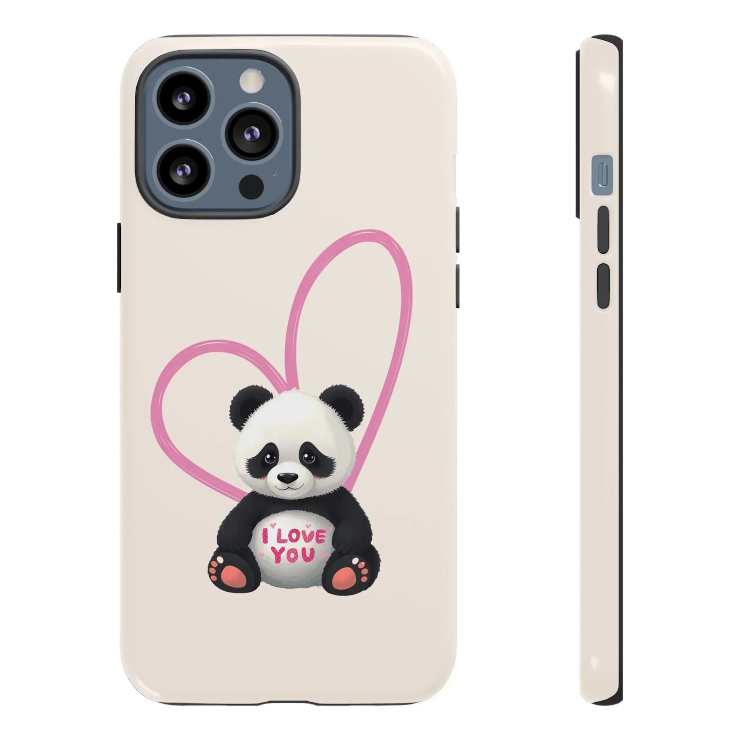 Cute Panda Heart Love Phone Case for iPhone 8-16 Models - KarArmDesign