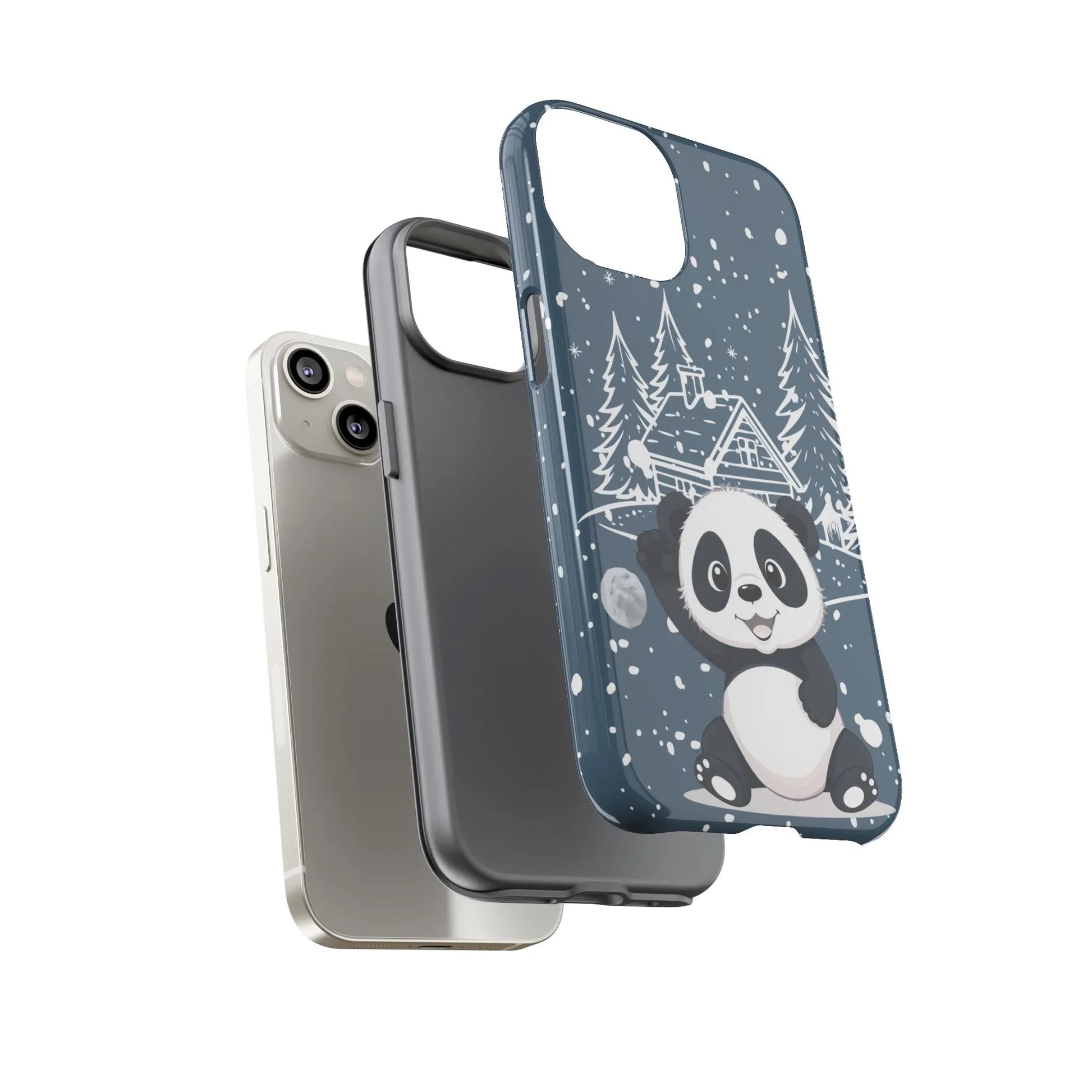 Cute Panda in a Winter Wonderland Phone Case for iPhone 8-17 - KARARMDESIGN