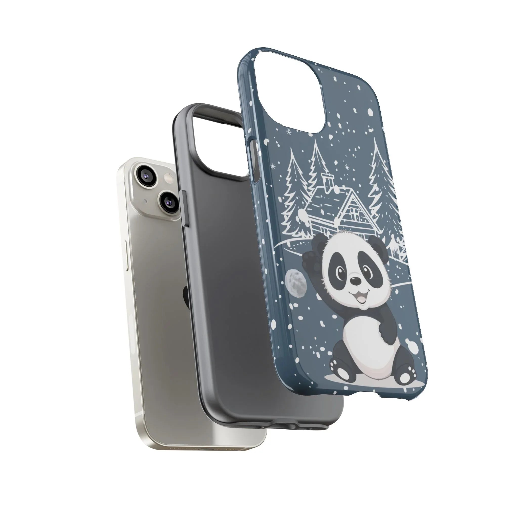 Cute Panda in a Winter Wonderland Phone Case for iPhone 8-17 - KARARMDESIGN