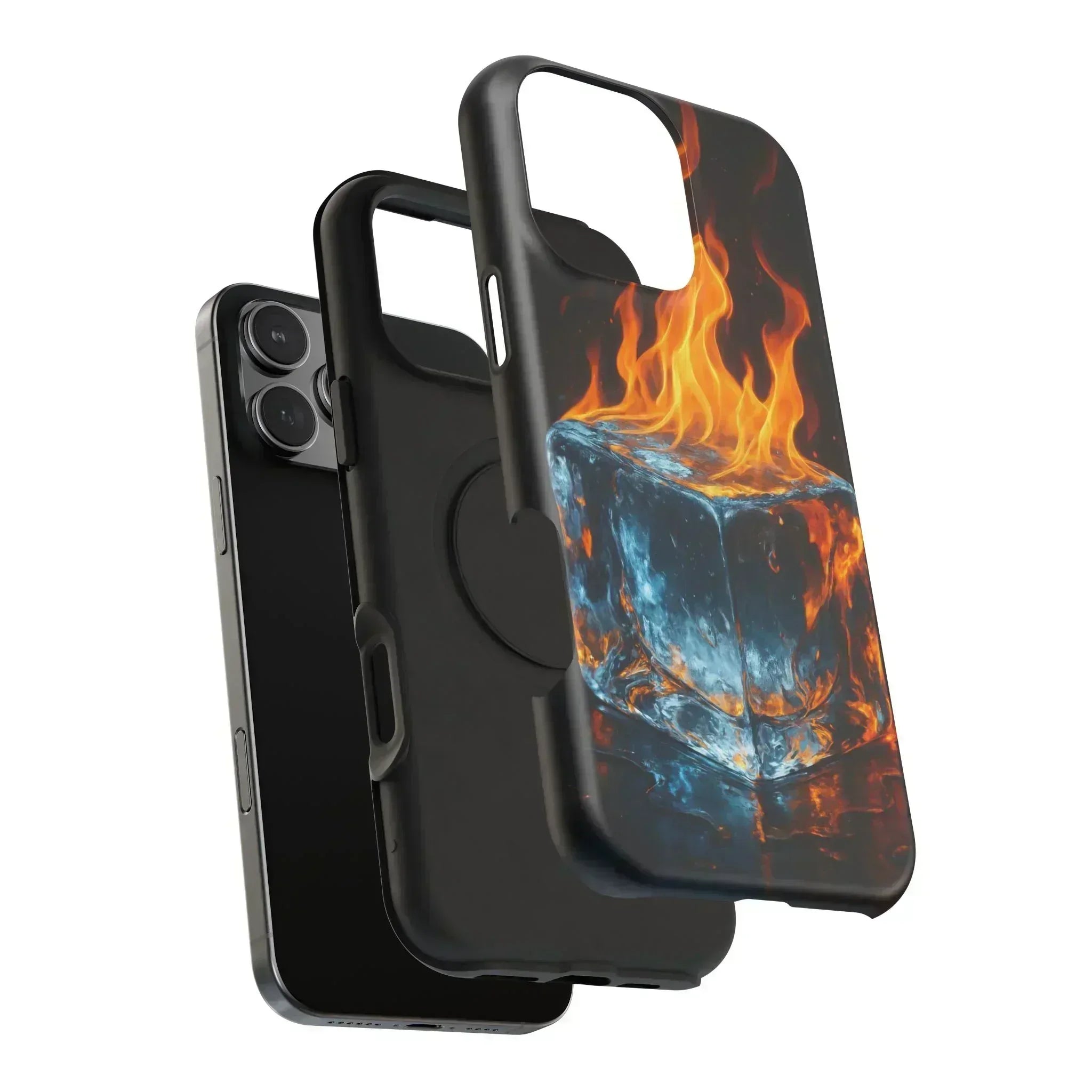 Flame Ice Phone Case for iPhone 12-16 and Galaxy S21-S22 - KARARMDESIGN