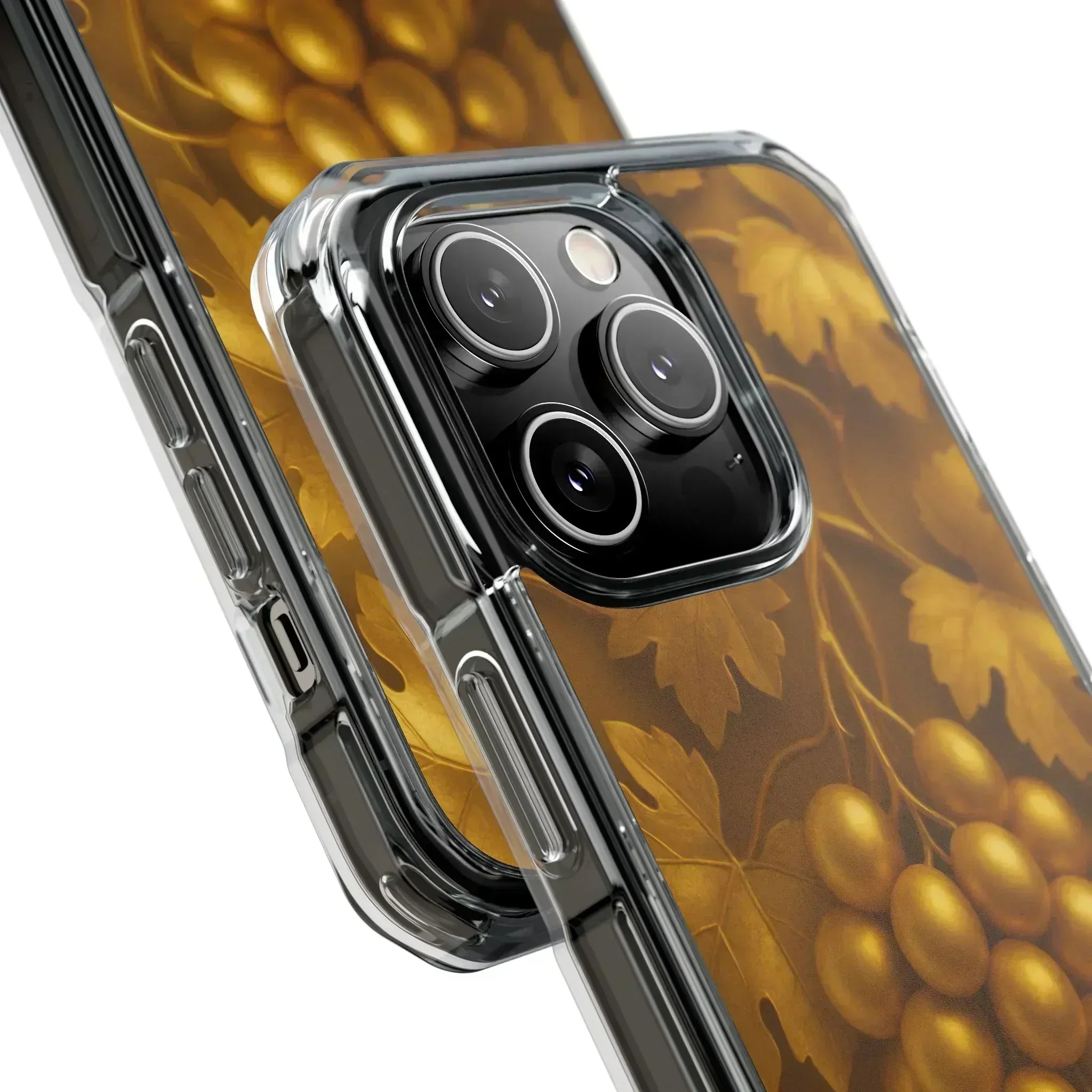 Golden Grapes Phone Case for iPhone 14–16 - KARARMDESIGN