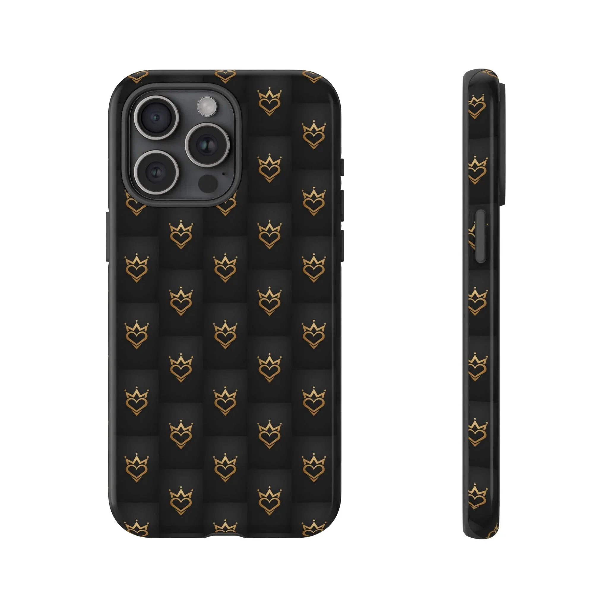 Crowned Heart Doodle Phone Case for iPhone 11-17 & Galaxy S10-S25 - KARARMDESIGN