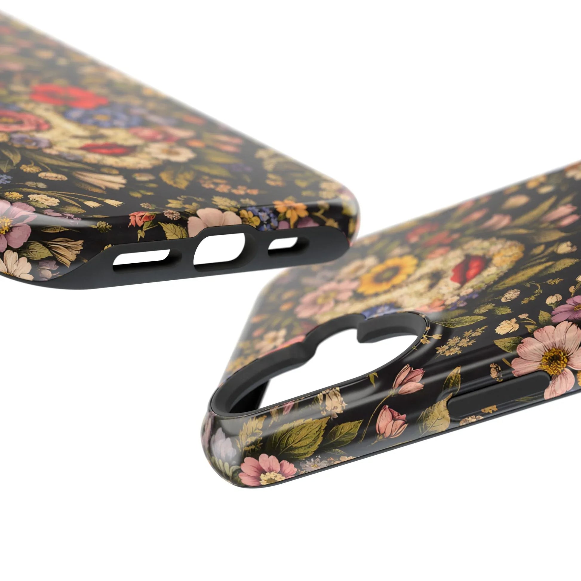 Vintage Flower Face Phone Case for iPhone 13-17 - KARARMDESIGN