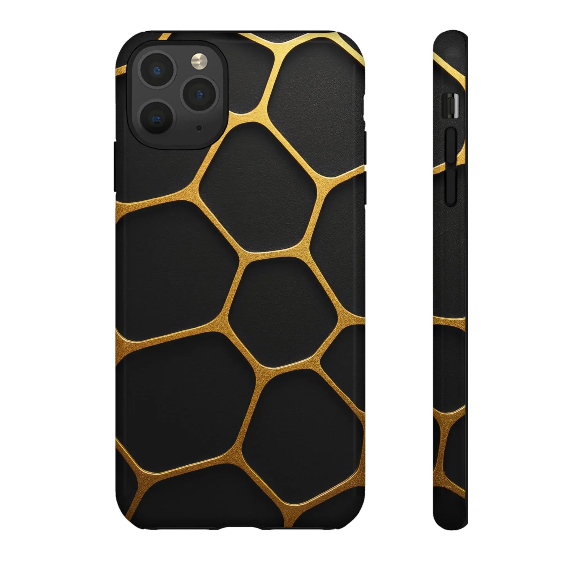 Golden Cellscape Phone Case for iPhone 8-17 and Galaxy S20-S25 - KARARMDESIGN