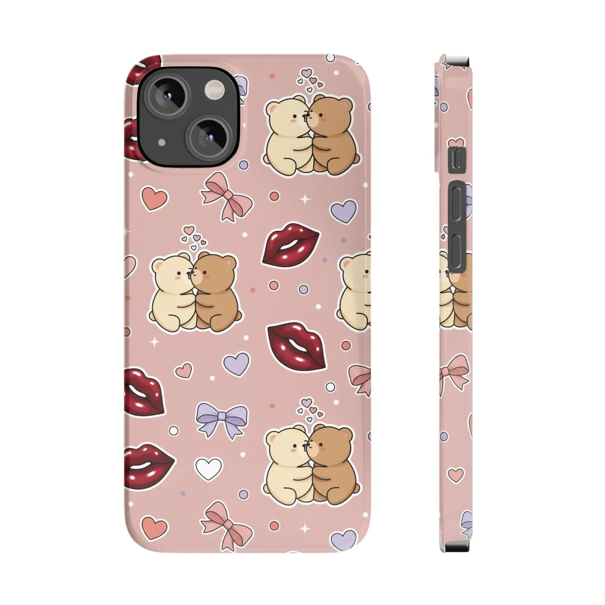Bear Hug Bliss Phone Case for iPhone 11-17 - KARARMDESIGN