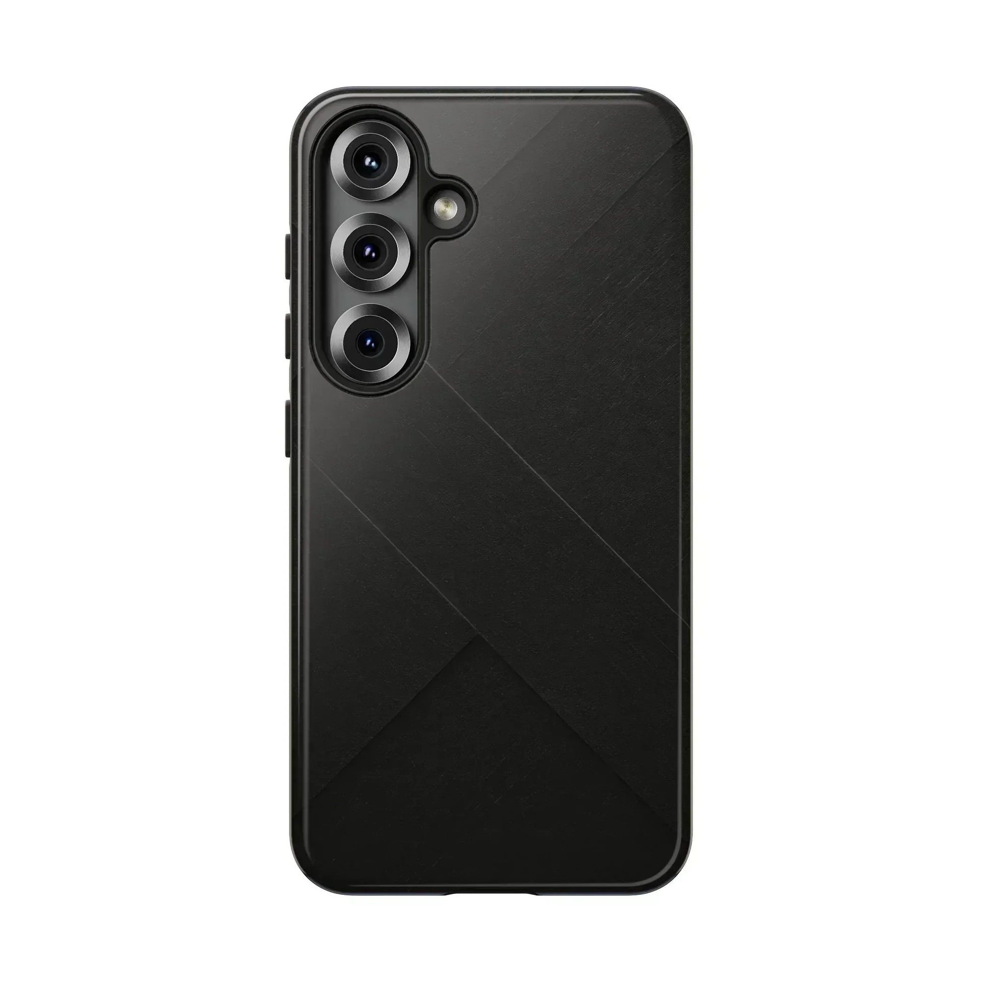 Matte Black Diagonal Line Phone Case for iPhone 8-16 and Galaxy S10-S25 - KARARMDESIGN