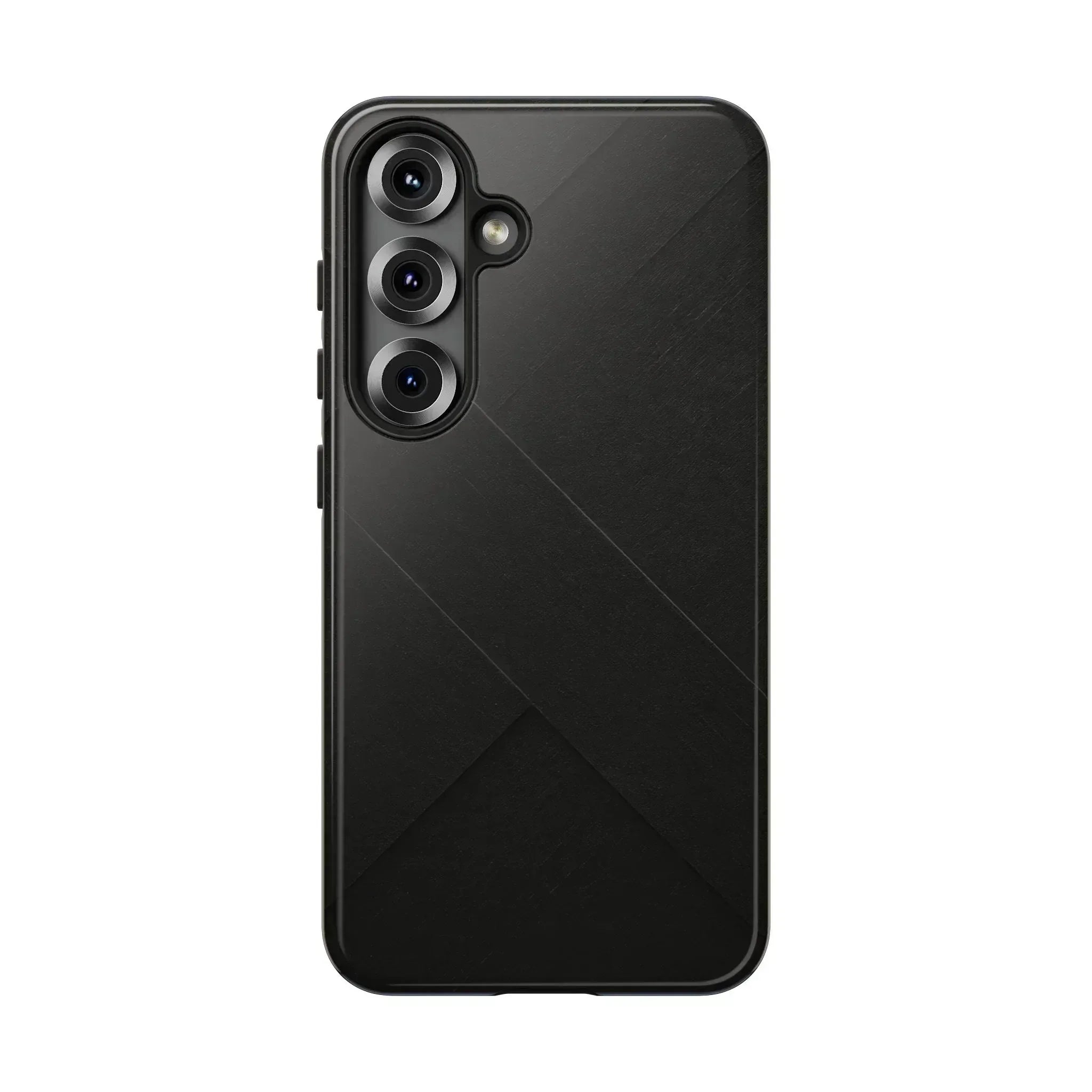 Matte Black Diagonal Line Phone Case for iPhone 8-16 and Galaxy S10-S25 - KARARMDESIGN