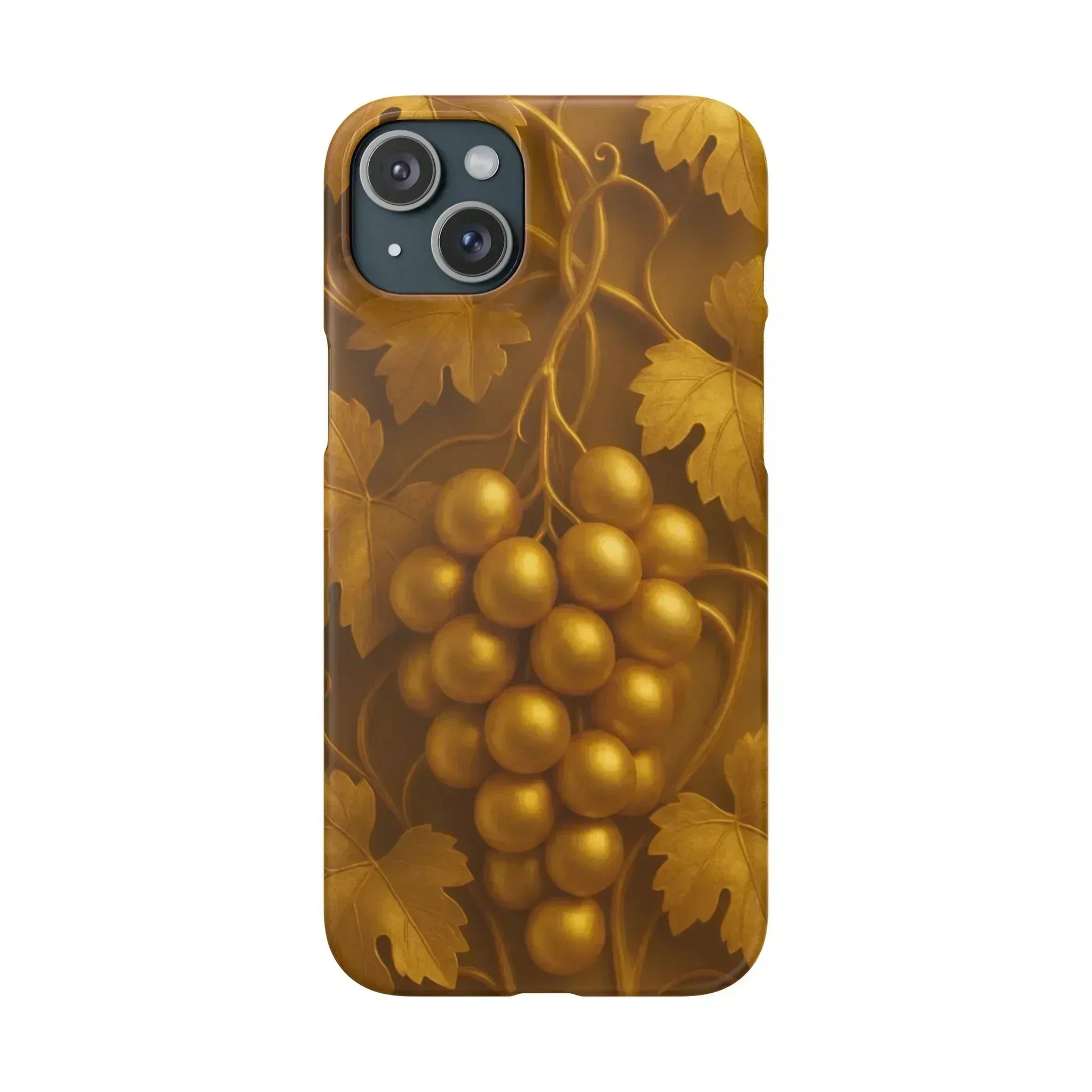 Golden Grapes Phone Case for iPhone 8–16 - KARARMDESIGN